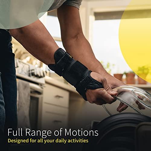 BraceUP BraceUP Wrist Support Brace with Metal Hand Splint for Carpal Tunnel Wrist Support, Left or Right Hand Support and Tendonitis Arthritis Pain Relief - for Men and Women (S/M, Left Hand)