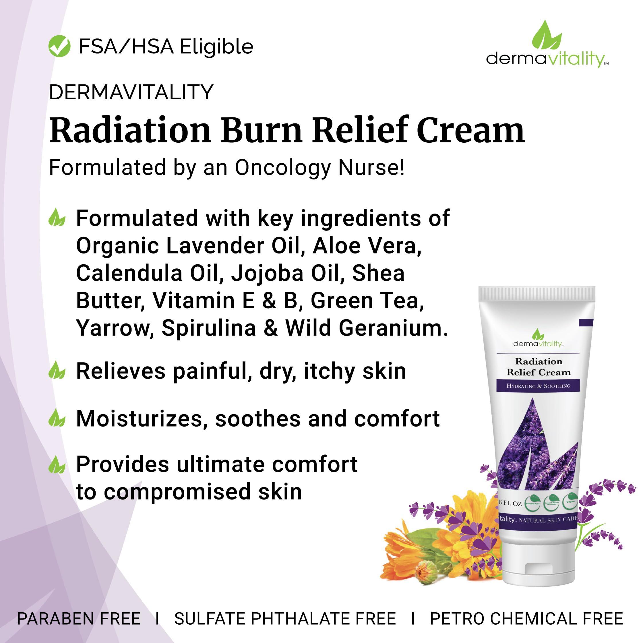 UltimateVitality UltimateVitality Radiation Burn Relief Cream 6 Ounces Cream for Radiation Patients, Natural, Organic, Paraben, Pthalate Free Calendula Based Cream - 6 Ounces (Lavender)