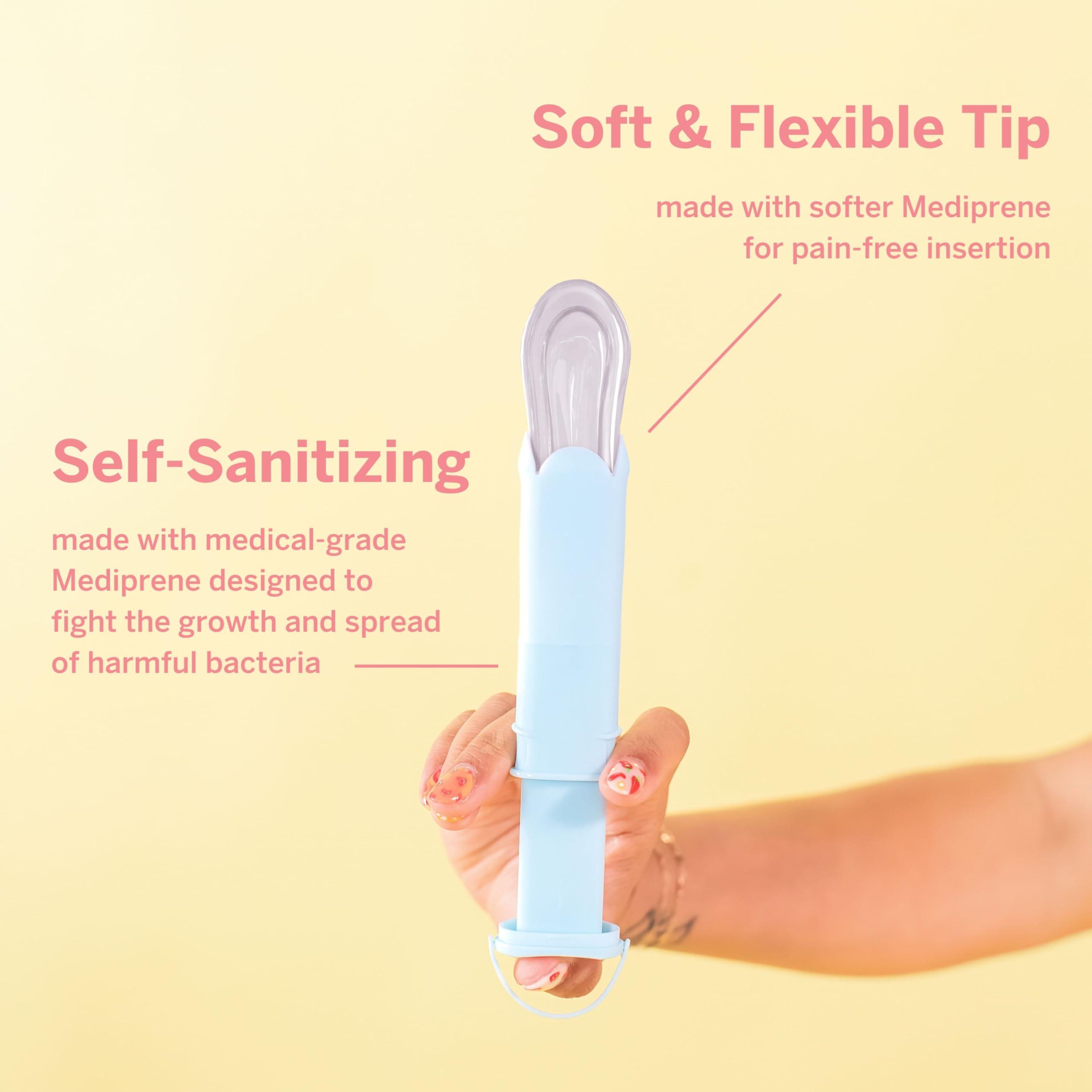 Pixie Cup Pixie Menstrual Disc Applicator - Inserts Like A Tampon - Every Woman Can Now Use Period Discs - Perfect for Long Nails - Self Sterilizer TPE Properties - Travel Case - NOT for Menstrual Cups