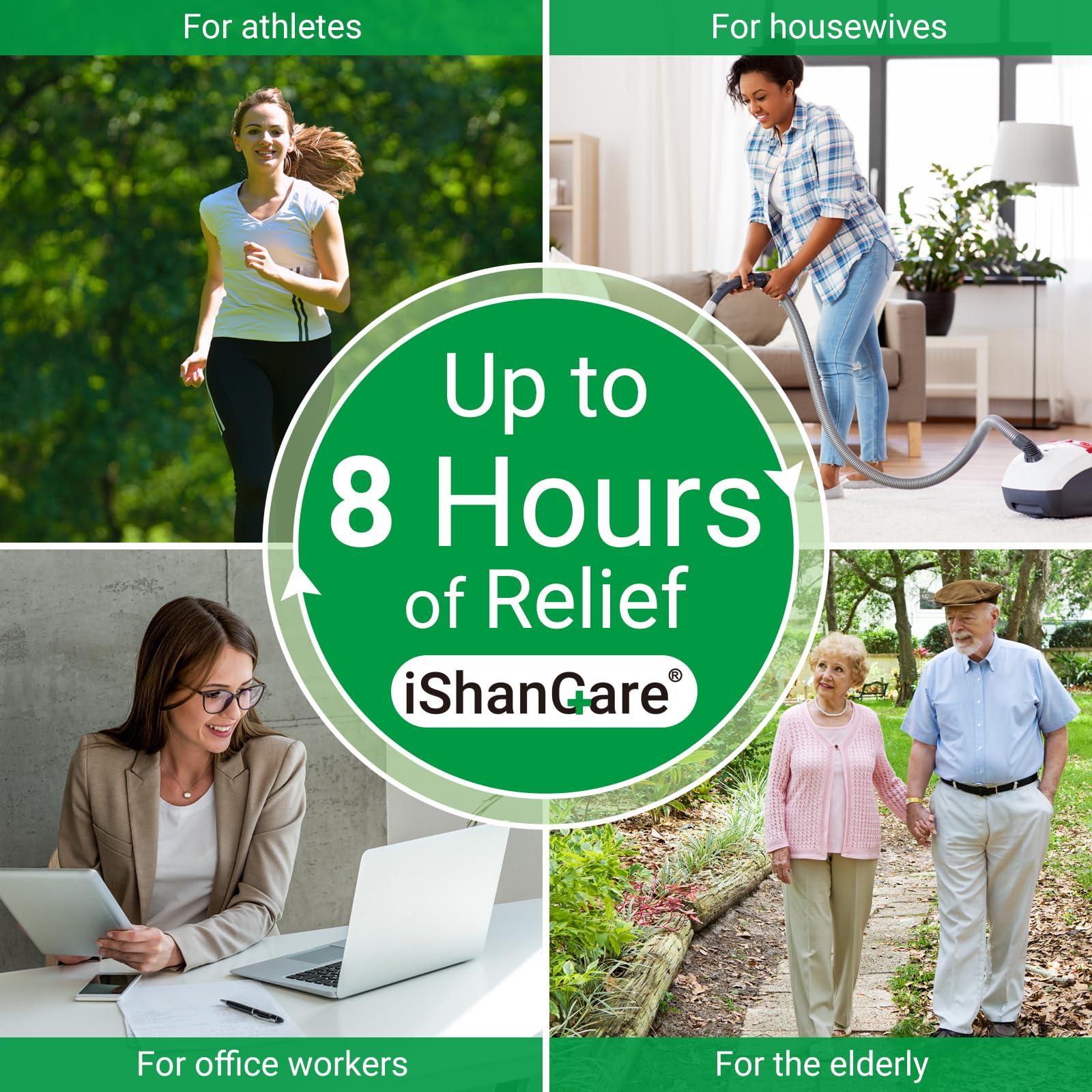 ishancare iShanCare Shoulder Pain Relief Patches, 24Pcs Natural Warming Herbal Plaster Heat Patches, 8 Hours Deep Heating Extra Strength Joint Pain Relieving Patch for Shoulders, Knee, Back, Neck