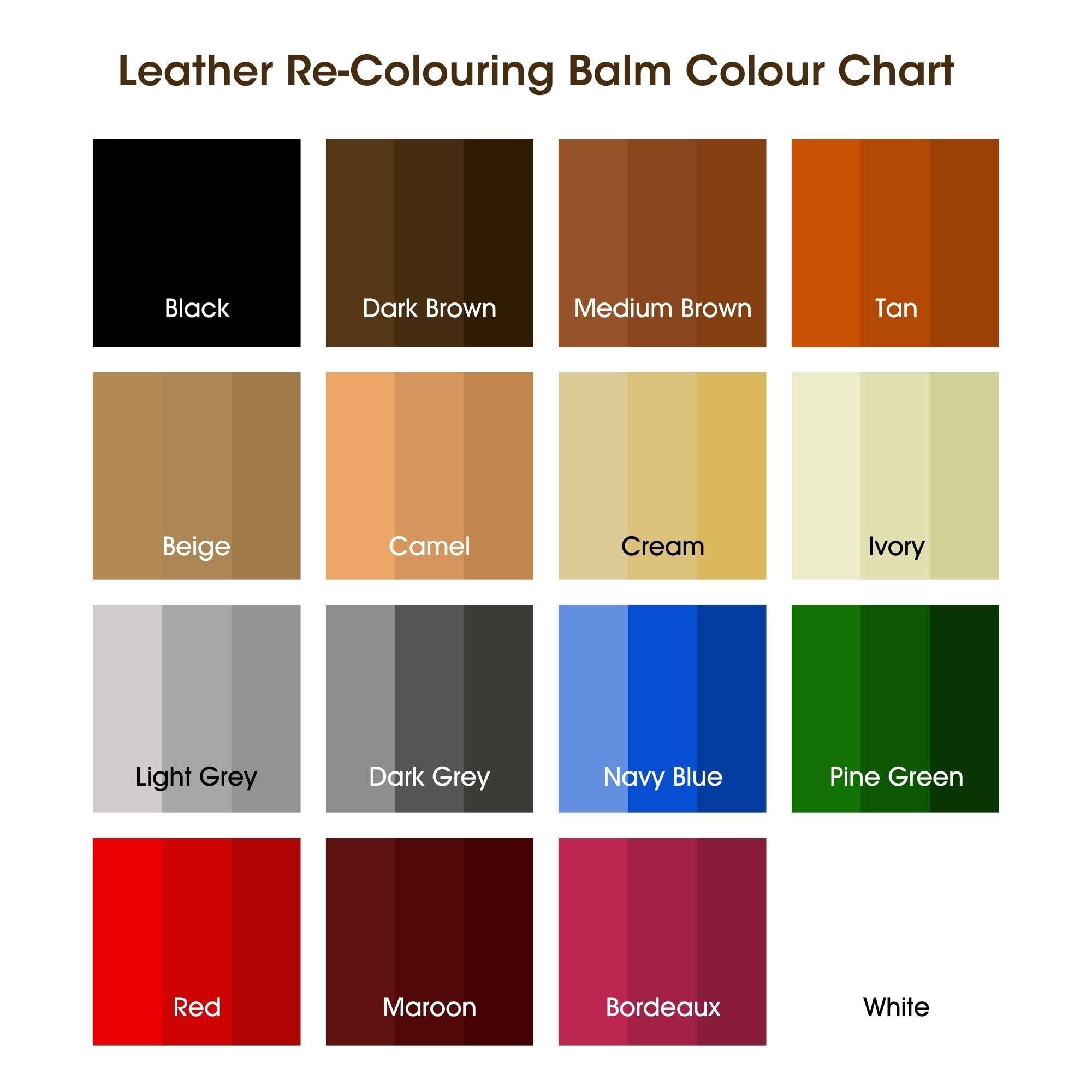 Furniture Clinic Furniture Clinic Leather Recolouring Balm - Leather Colour Restorer for Sofas, Leather Colour Repair for Faded & Scratched Leather Upholstery, Car Seats, Shoes and Clothing - 16 Colours (Ivory)