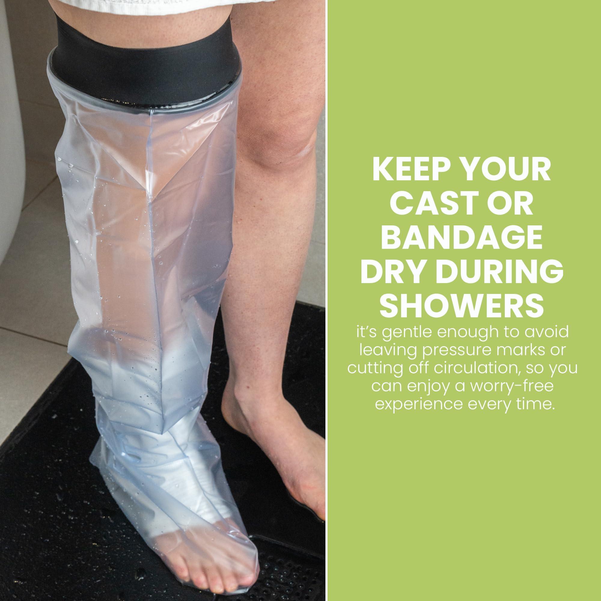 SEALCUFF SEALCUFF Waterproof Plaster Cast Cover - Reusable Adult Waterproof Leg Cover for Shower Arm, Leg and Foot | Waterproof Arm Cast Protector | Full Leg Cast Cover for Shower
