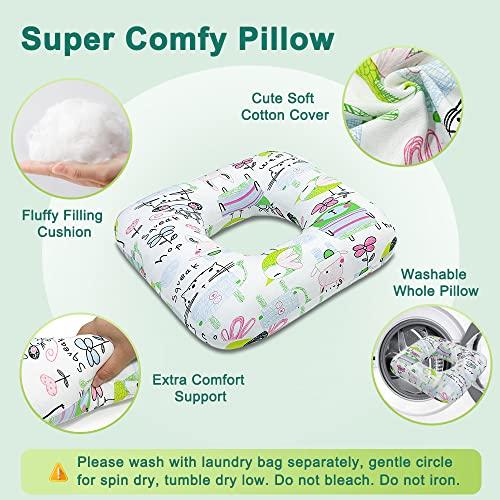 Mybow Mybow Donut Pillow for Bed Sores Postpartum Pregnancy Doughnut Pillow Sitting Donut Hemorrhoid Tailbone Back Pain Butt Ear Head Fistula Orthopedic Surgical Medical Seat Cushion for Women Men (White)