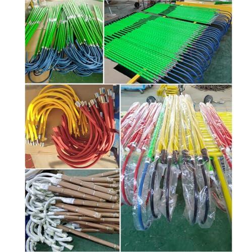 BESTXH BESTXH High Voltage Insulated Rescue Hook, Electrical Safety Rescue Hook Lightweight, 220lb Load Safety Rescue Hook, Detachable Insulated Rescue Hooks, for Electrician Fire,Green,3.3ft/1m