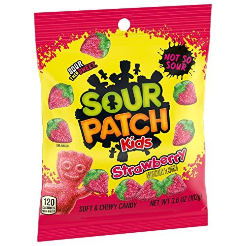 Sour Patch Kids SOUR PATCH KIDS Strawberry Soft and Chewy Candy, 12-3.6 oz Bags