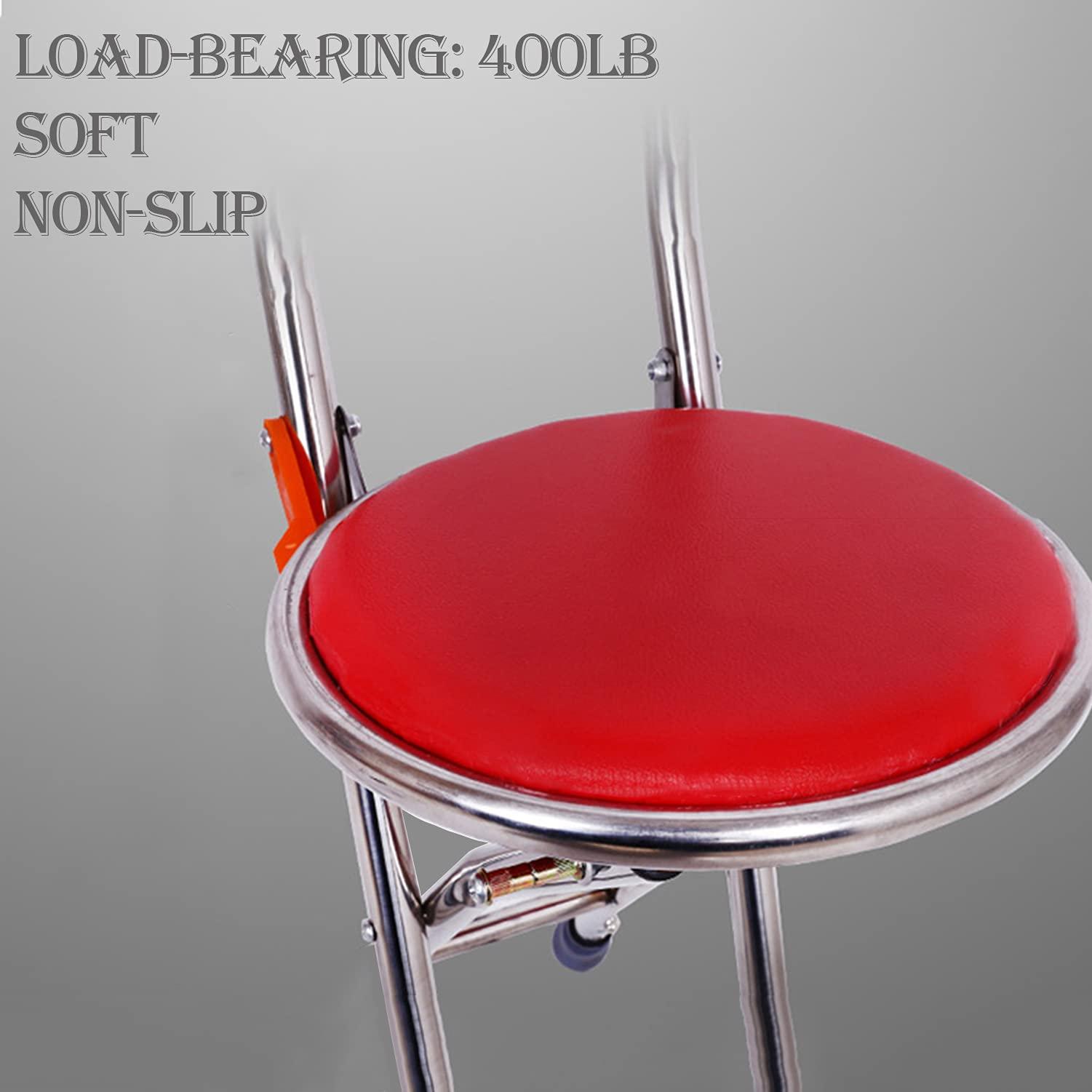 BAHOJAS Folding Canes Cane with Seat 400 Lbs Capacity Height Adjustable Heavy Duty Thick Stainless Steel Walking Stick Unisex for Elderly