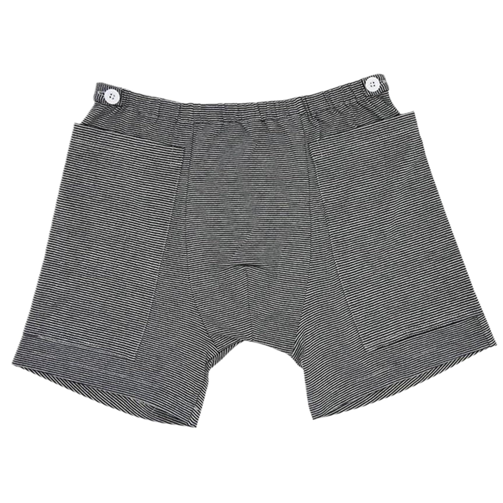 Lamppdcor Nephrostomy Bag Clothing,Catheter Underwear for Men with Elastics Cotton Catheter Pants with 2 Pocket & Fixer Striped Concealed Nephrostomy Bag Clothing,No Urine Bag, M