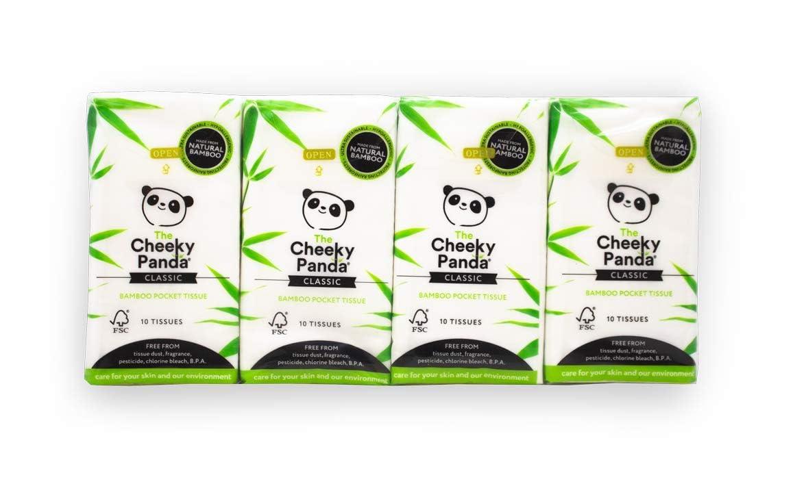 The Cheeky Panda The Cheeky Panda Bamboo Pocket Tissues | Bulk Box of 96 Packs (10 Tissues per Pack) | Hypoallergenic, Eco-Friendly, Super Soft, Strong & Sustainable