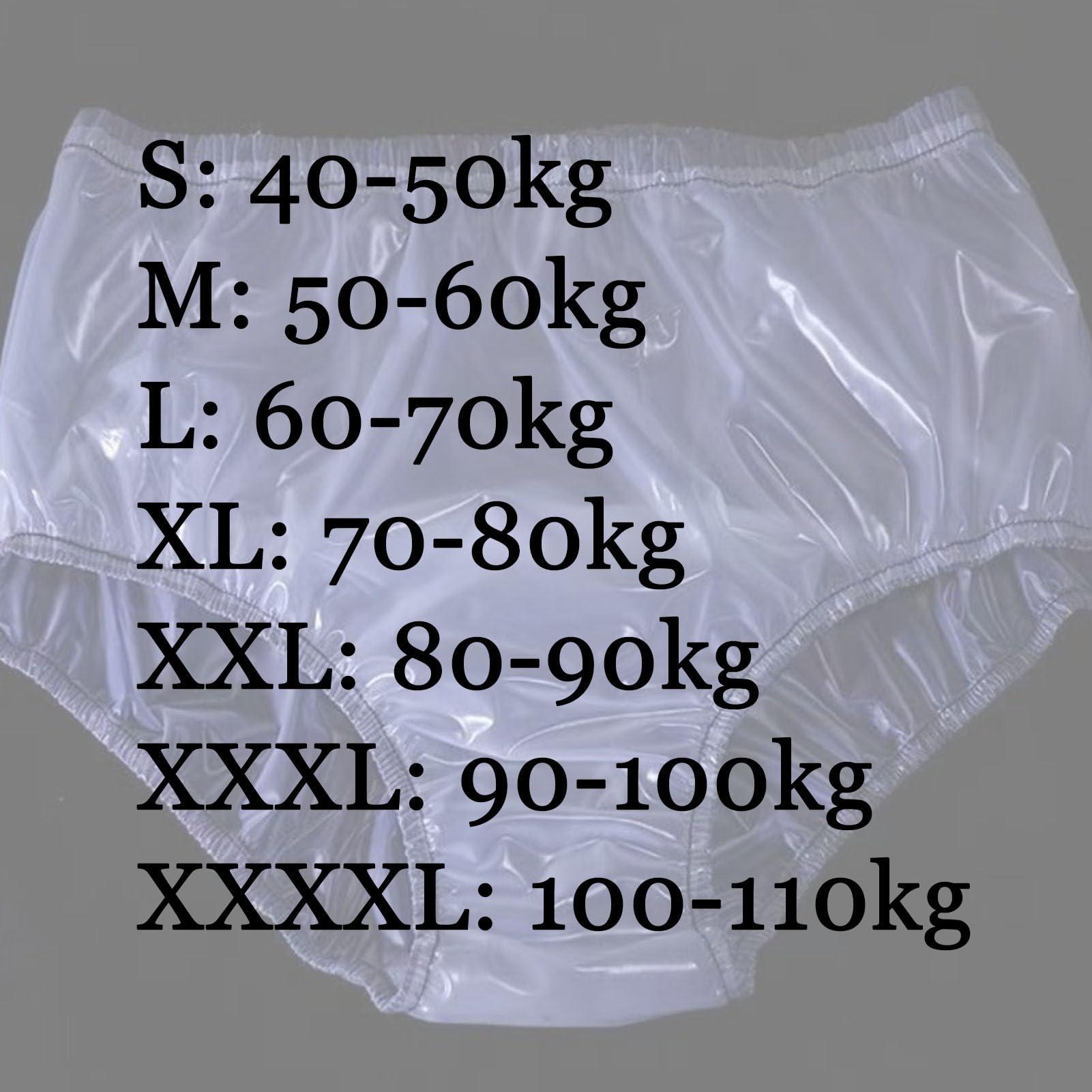 CSGTUO Incontinence Plastic Pants for Adult Diapers with Odor Control,Soft Waterproof Unisex Incontinence Pants for Men and Women,Protective Leak-Proof Period Panties,XL,Woman