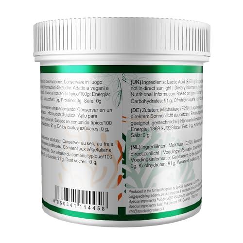 SPECIAL INGREDIENTS Special Ingredients Lactic Acid Powder 100g - Vegan Friendly Ideal for Vegan Cheese and Butter, Non-GMO - Recyclable Container