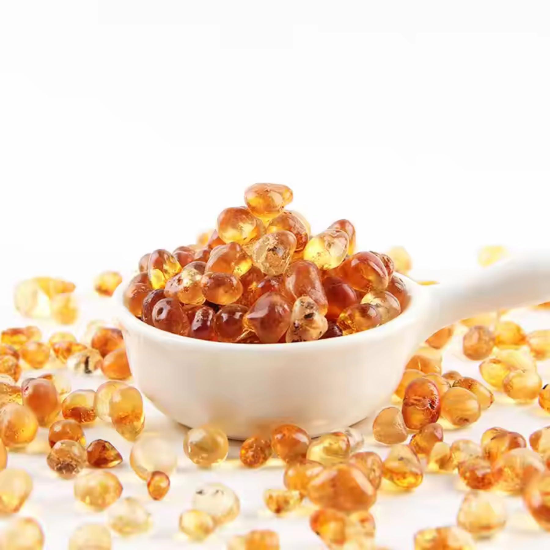 HQZMCTE HQZMCTE Nature Sweeter Dried Edible Peach Tree Gum TaoJiao Food Grade Bulk Dry Peach Gum Pure (1000g)