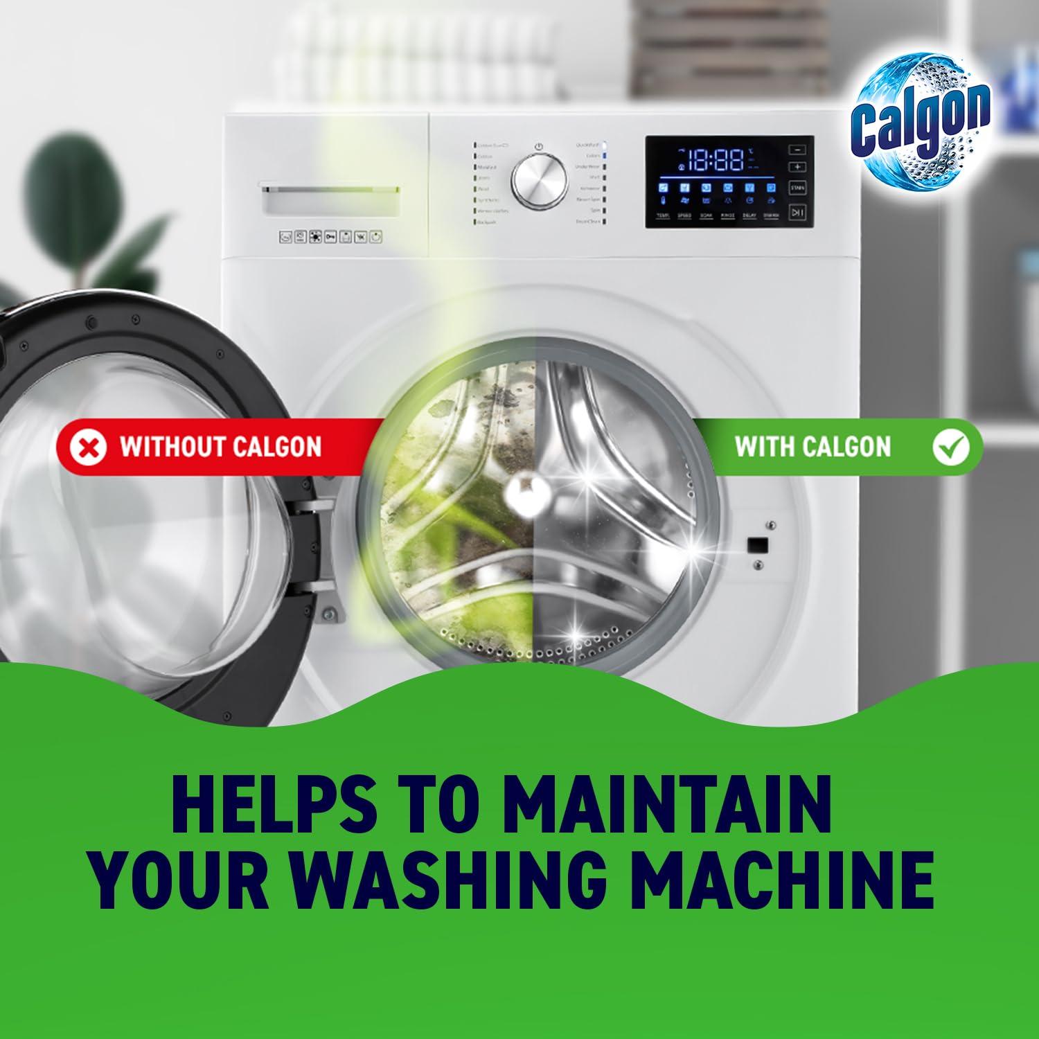 Calgon Calgon Hygiene Plus Washing Machine Cleaner & Limescale Remover, Water Softener Tablets, Unscented , 65 Tablets, Pack of 1