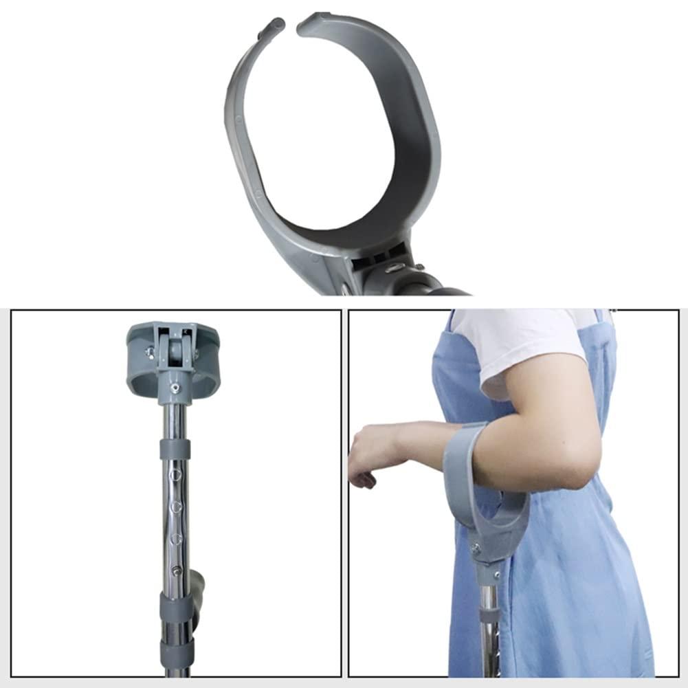 HWSY Pair of Folding Adult Crutches for Travel or Work, Lightweight Aluminum Forearm Crutches with Adjustable Full Cuff, Adjustable Height Height Arm Crutches Interesting