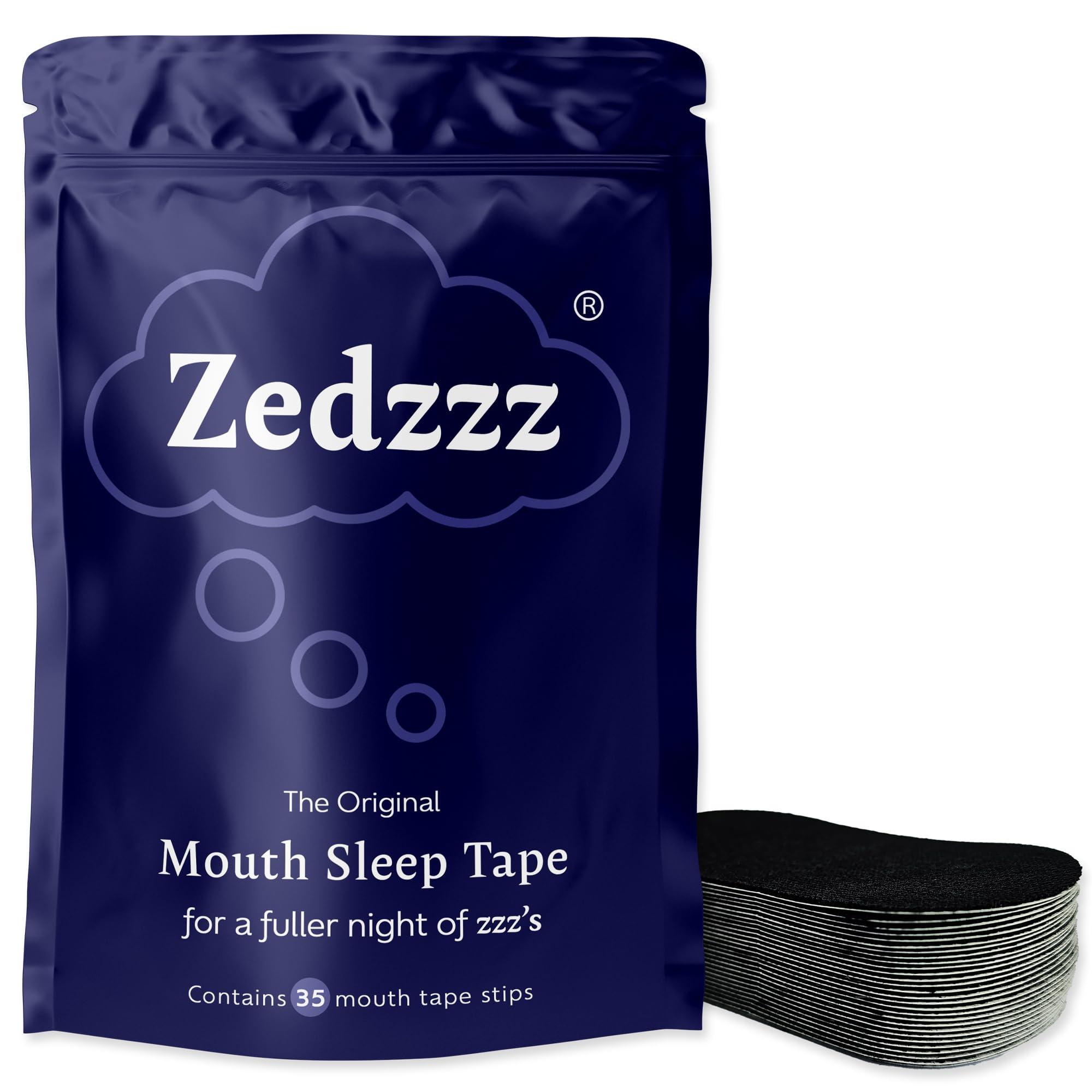 Zedzzz Sleep Zedzzz Mouth Tape for Sleeping (35 Strips) | Anti Snoring Aid for Men & Women | 5+ Weeks of Sleep Tape Strips | Sleep Aid | Anti Snoring Devices Mouth Tape | Snore Stopper | Reusable Mouth Tape