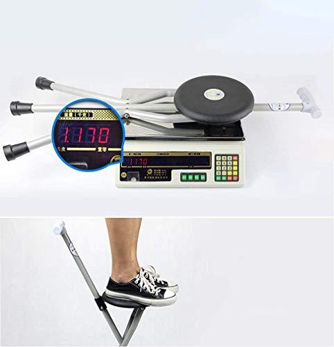 HWSY Cane Stool,Foldable Walking Sticks Stool,Walking Stick With Seat Aluminum Alloy Crutch Chair Tripod Walking Stick Stool Walker Old Man Lightweight Folding Non-slip Walking Stick,Grey Interesting