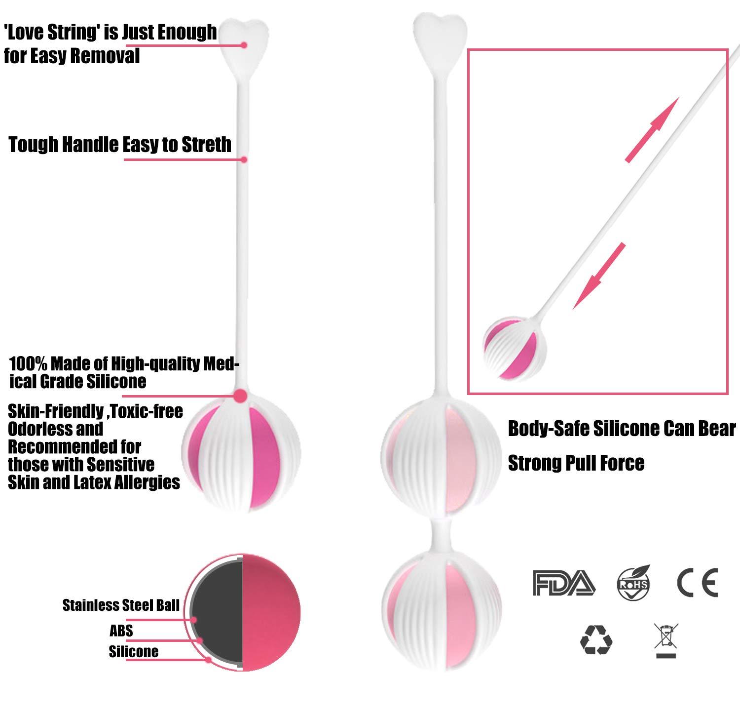 SOPHKO Kegel Weights Exercise Balls - 5 Kegel Balls for Beginner & Advance,Doctor Recommended for Women Bladder Control & Pelvic Floor Exercise Ben Wa Massage Balls