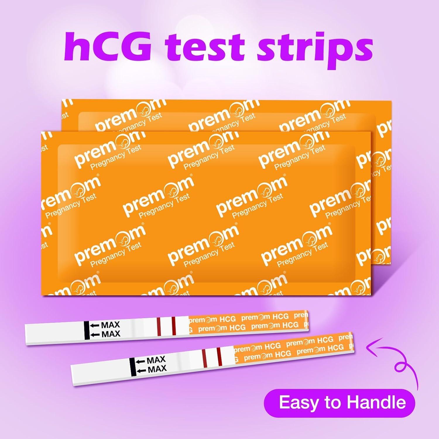 Premom Premom Early Detection Pregnancy Test: 20 Pregnancy Test Strips 10mIU/ml Sensitive Ultra Early Home Fertility Test, Powered by Premom Ovulation Predictor
