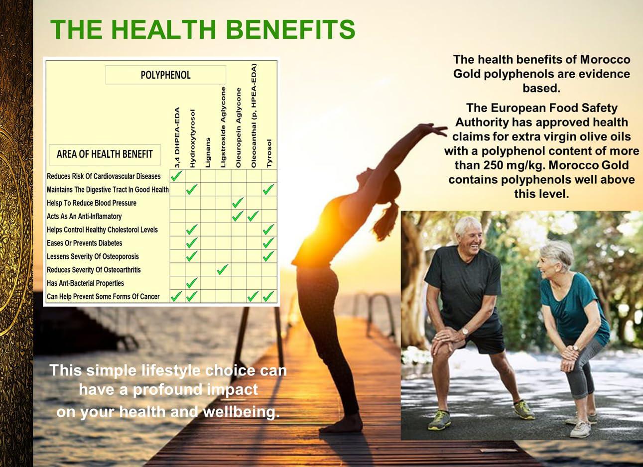 Morocco Gold Morocco Gold Single Estate Extra Virgin Olive Oil, Unfiltered, Unblended, High in Polyphenols, Early Harvest Luxury Moroccan Pure & Natural Olive Oil, 6 x 500ml (6 Bottles For The Price Of 5)