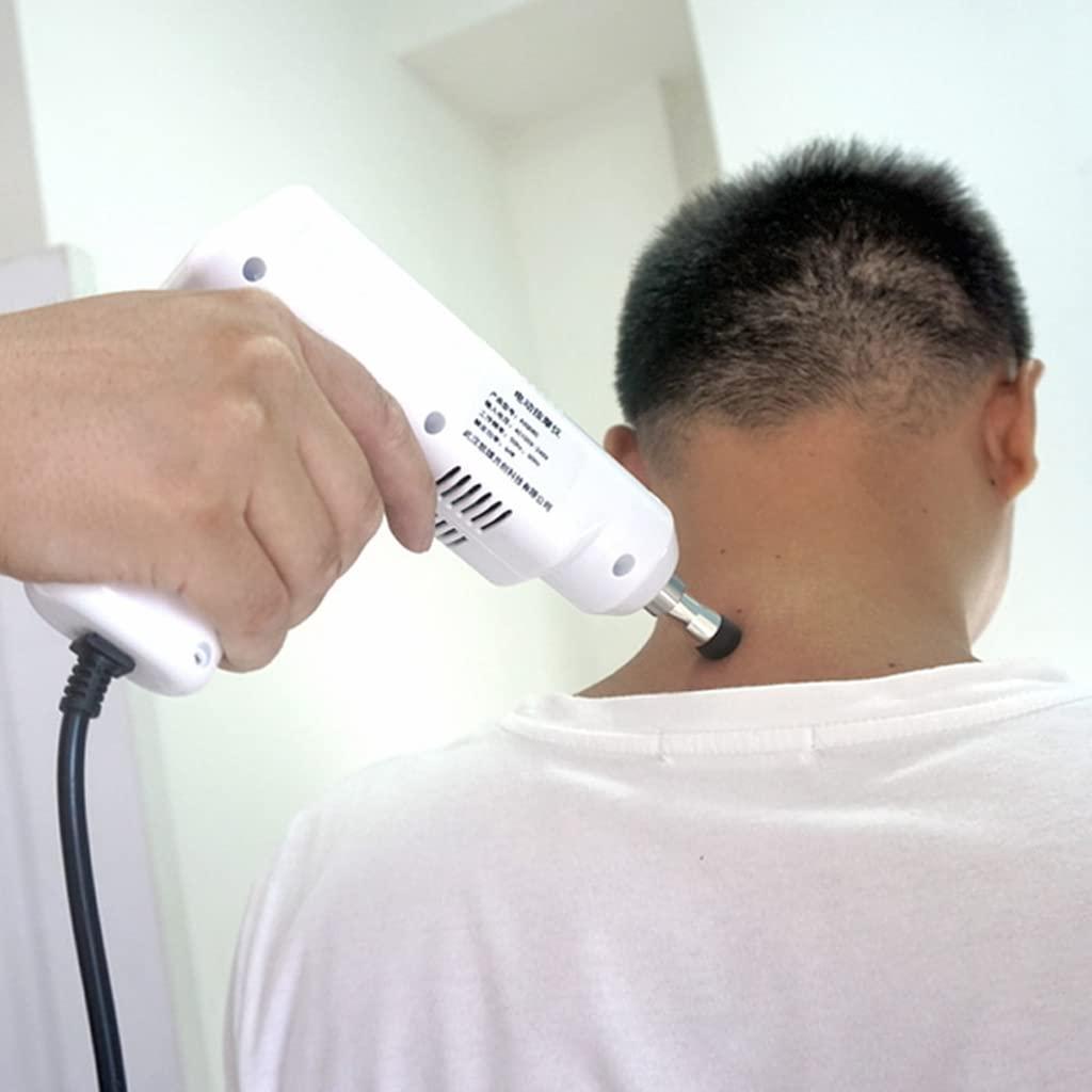 TOP1US TOP1US Spine Activator Electric Chiropractic Adjusting Tool with 4 Massage Heads,LED Therapy Massager,Good for Scoliosis Thoracic Spondylosis Cervical Spondylosis(450N, White)