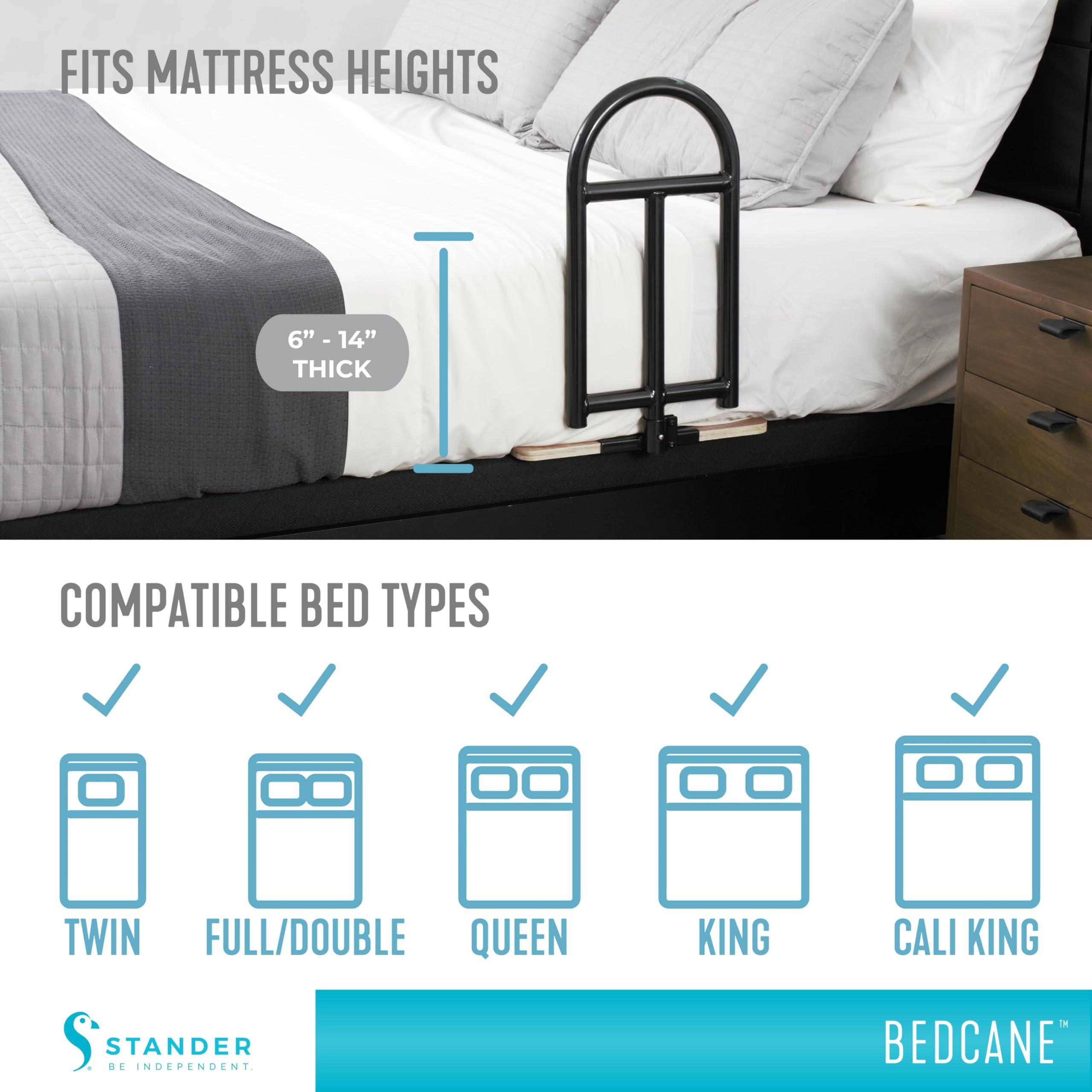 Stander Stander BedCane, Adult Bed Rail and Support Handle, Height Adjustable Elderly Stand Assist with Organizer Pouch (Eligible for VAT Relief in the UK)