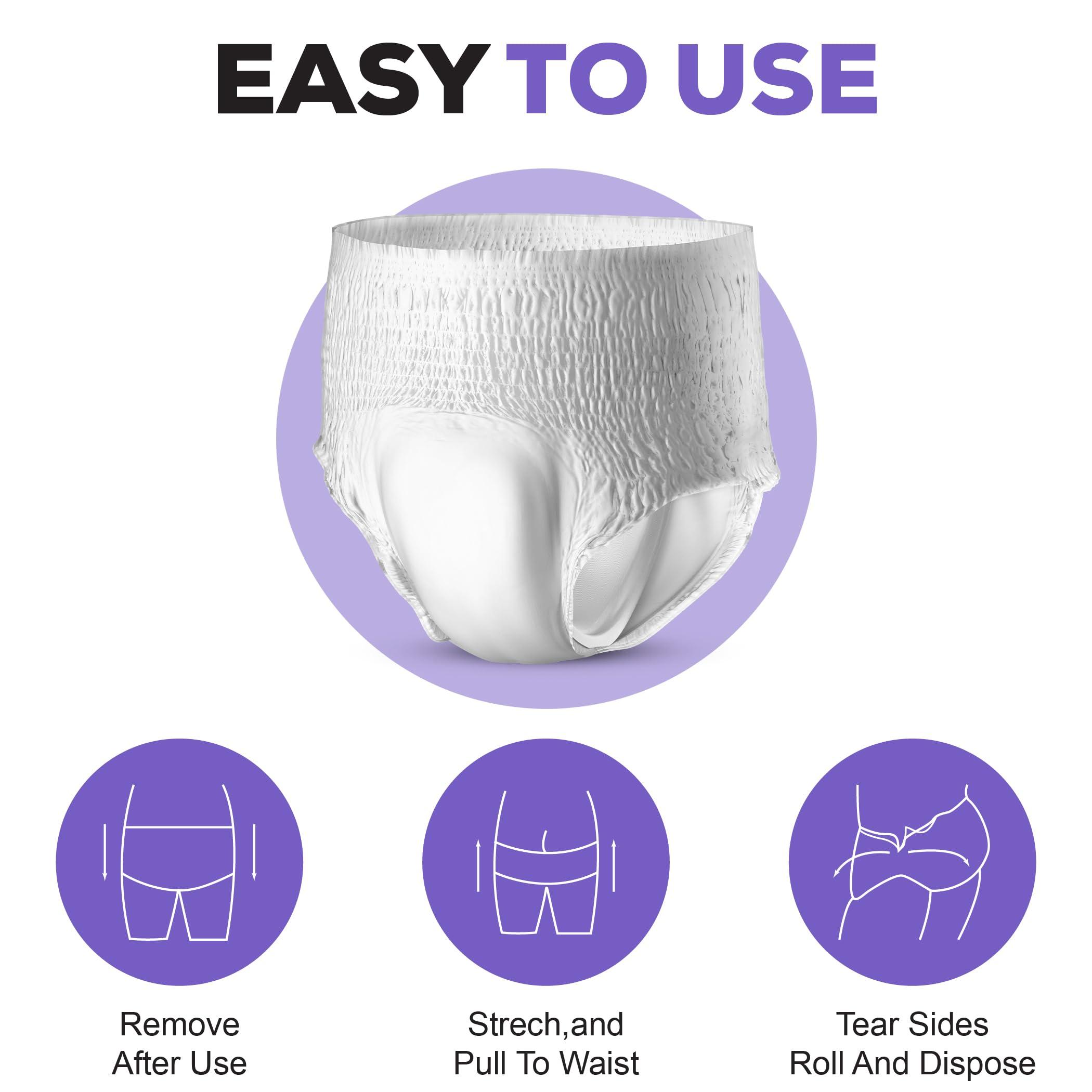 ViraCare 28 x Incontinence Maxi Pants Women and Men | Adult Pull Ups | Adult Nappies | Maxi Absorbency and Odour Free | Adults Pants | Waist Size Large 80-156 cm | (Large)