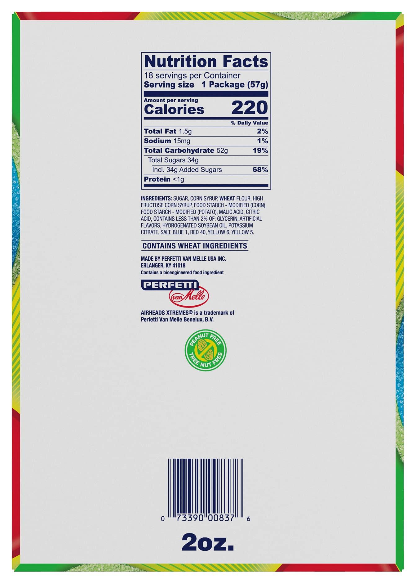 Airheads Air Heads Xtremes Sour Belts (Pack of 18)