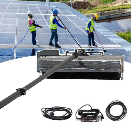 agreilduite agreilduite Solar Panel Electric Cleaning Tool/House Water Fed Pole Kit/Photovoltaic Panel Electric Cleaning Brush,360 Automatic rotation brush head+3.5/5.5/7.5M Extension Pole,5.5m/18ft