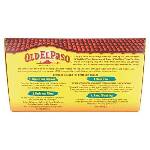 Old El Paso Old El Paso Stand \'N\' Stuff Extra Mild Super Tasty Soft Taco Kit 329g (Pack of 4)