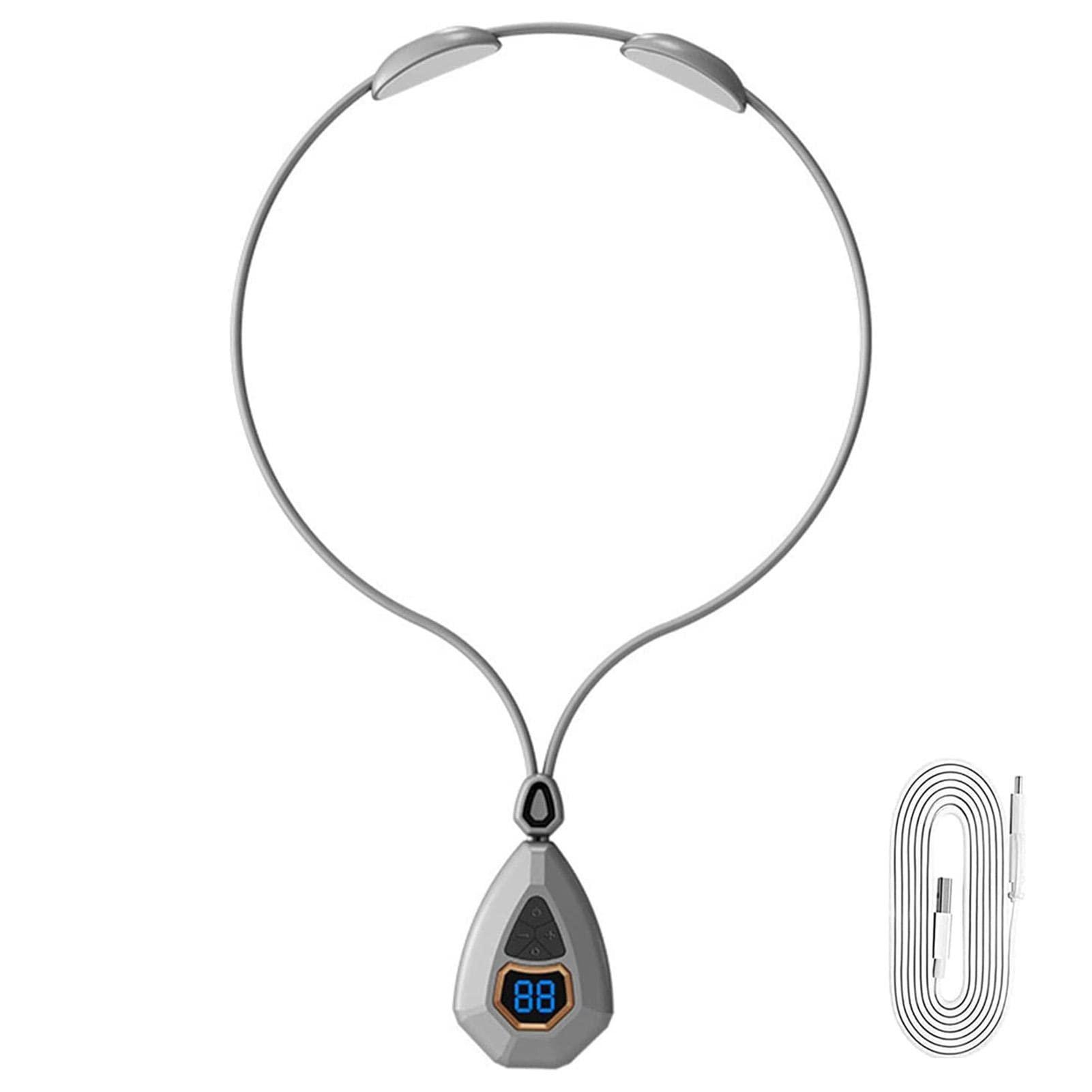 Generic EMS Lymphatic Relief Neck Massage, Electric Pulse Neck Massager Device, Intelligent Lymphatic Neck Massager with Heat, for Stress Relief and Relax, Home, Travel, Car