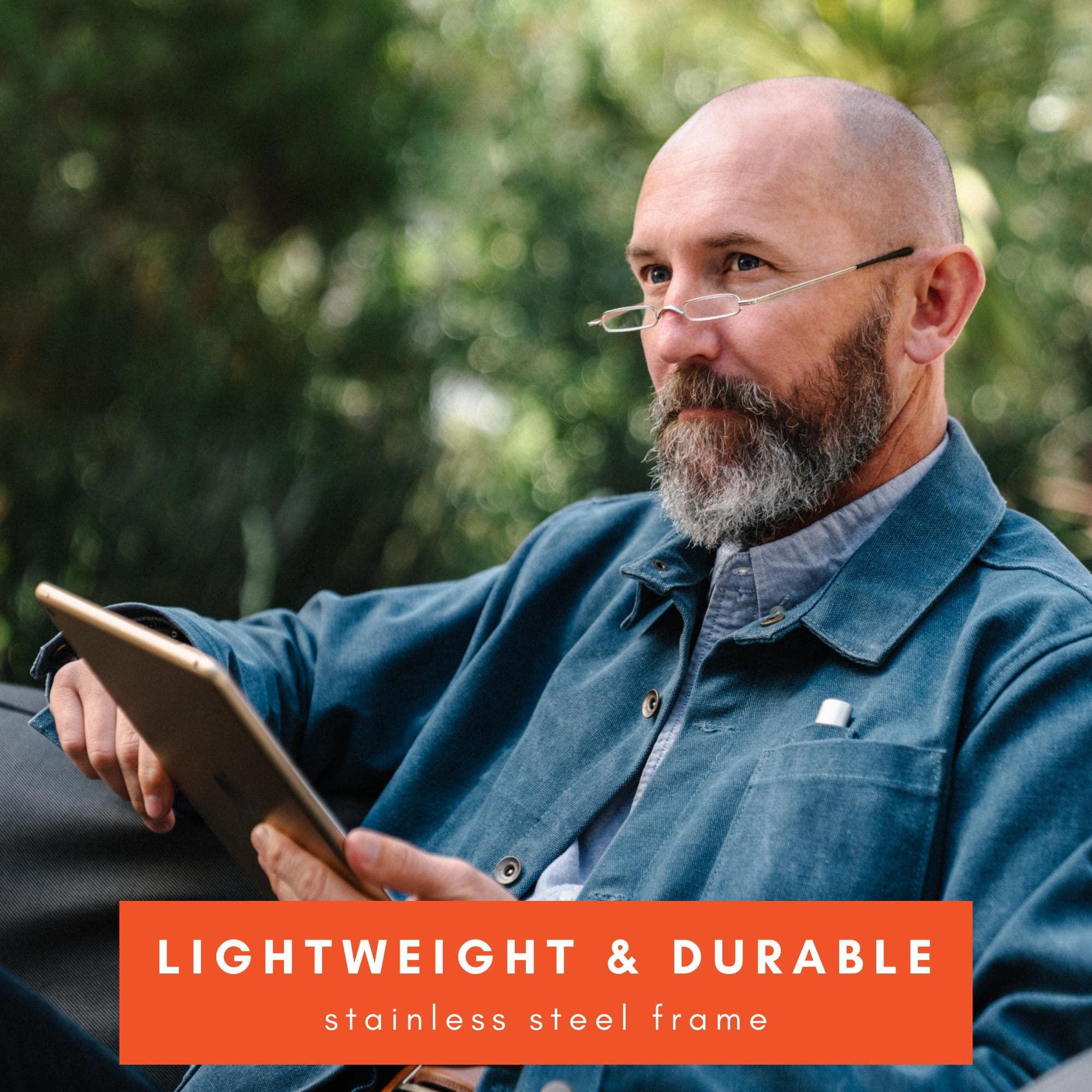 MicroVision Optical MicroVision Optical Original Mini Reader Reading Glasses With Tube Case For Women and Men Lightweight & Portable Eyeglasses as Seen on Oprah