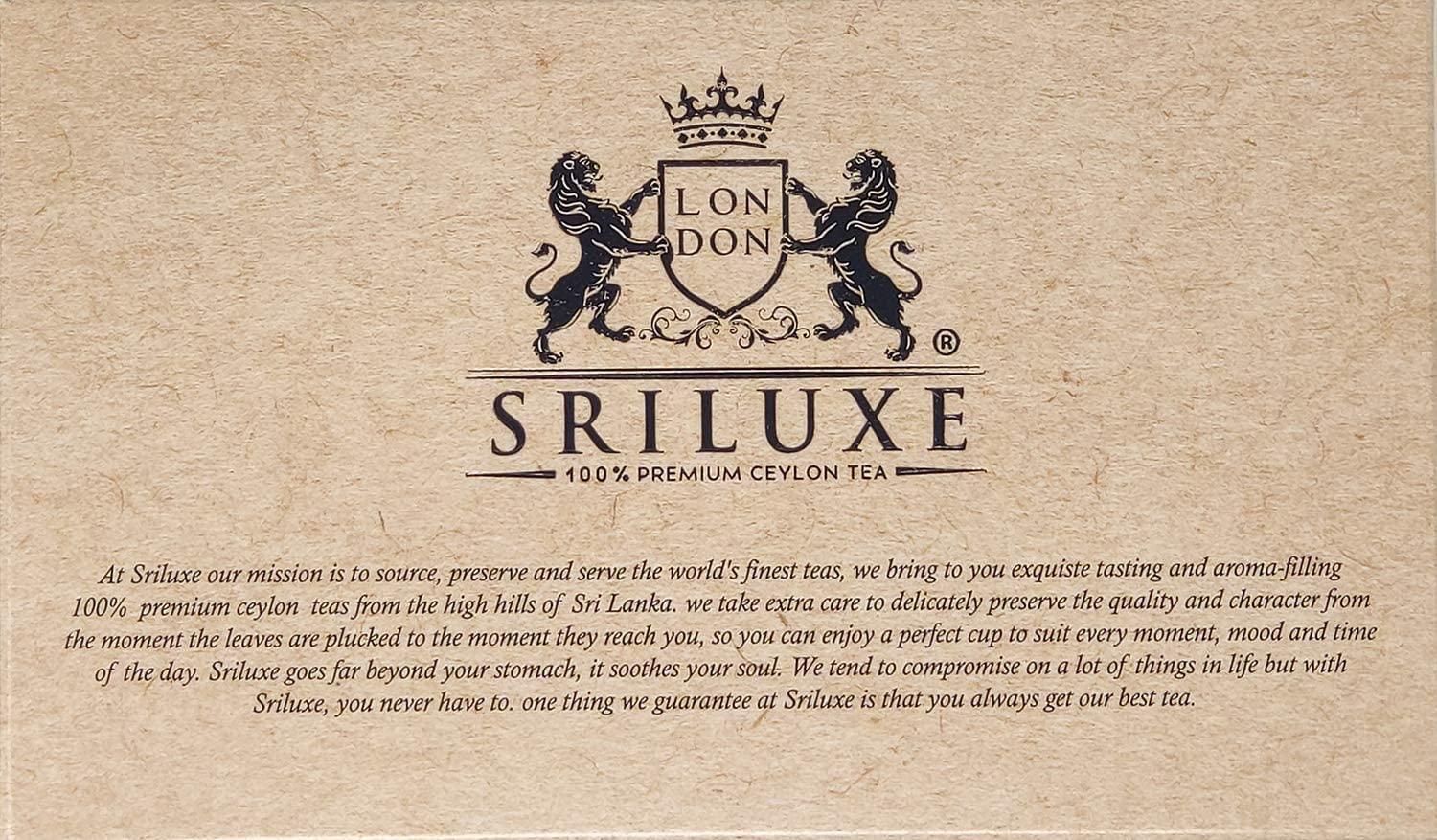 SRILUXE 100% Pure Organic Loose Leaf Green Tea | Green Tea Leaves | Natural Tea High in Antioxidan | (Organic Green Teabags, Multi Pack of 4 x 50 Teabags)