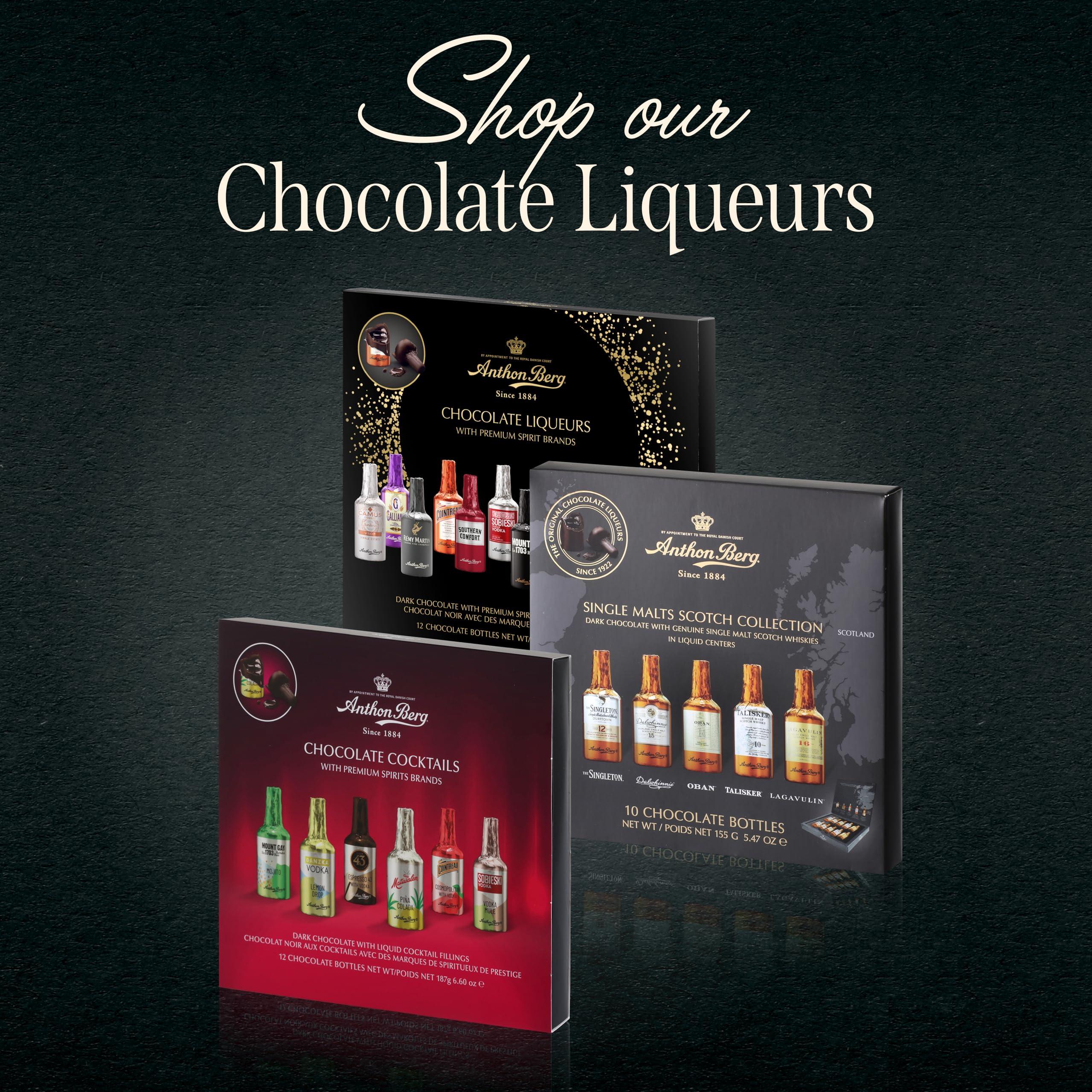 Anthon Berg Anthon Berg - Chocolate Liqueurs - Famous Liqueur Brands - 12 bottles 187g - With a Delicious Liquid Filling