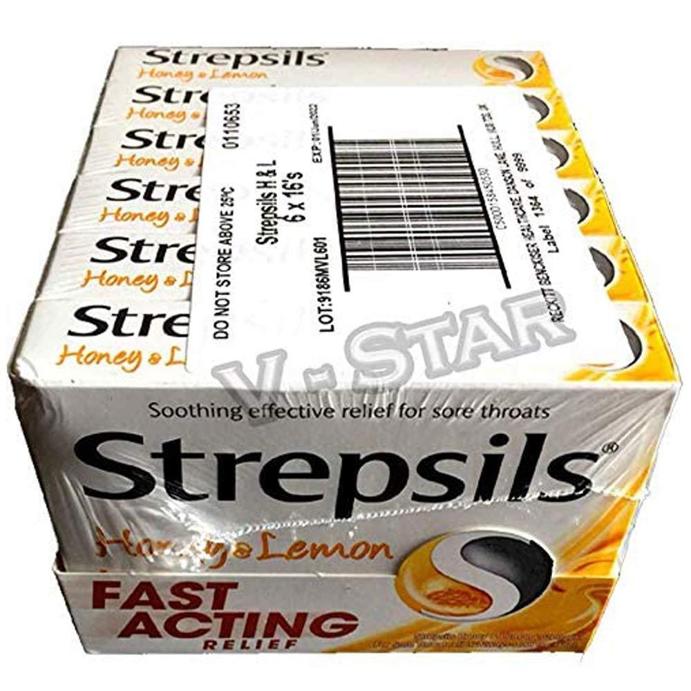 Strepsils Full Box of STREPSILS (16 x 6 Boxes) (Honey & Lemon)
