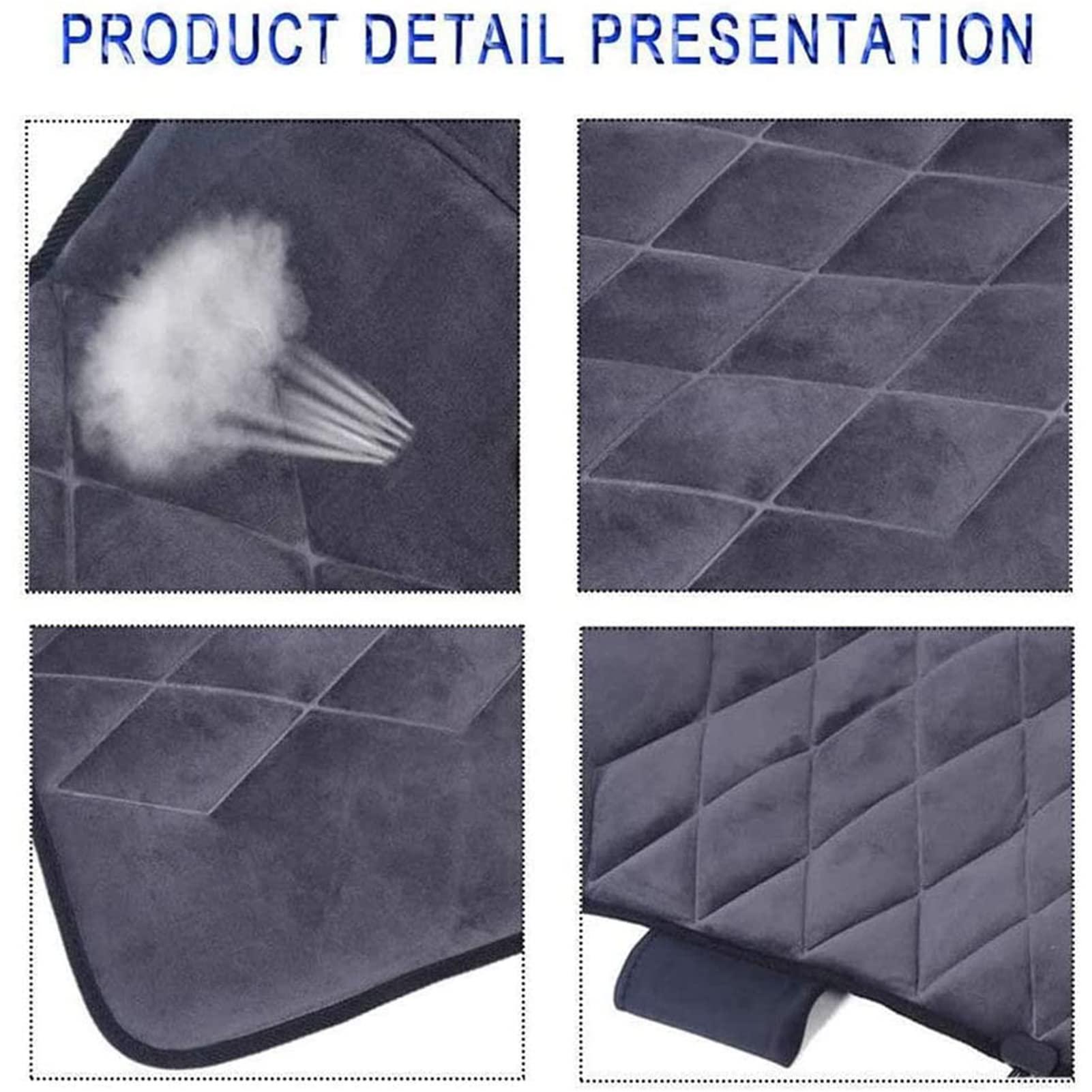 KOHARA KOHARA Heating Pads Full Body Massage Mat with Heat 20 Neck Kneading Massage Heads, Full Body Massage Heating Chair Pad Mattress Cushion for Relieving Back Lumbar Leg Pain Full