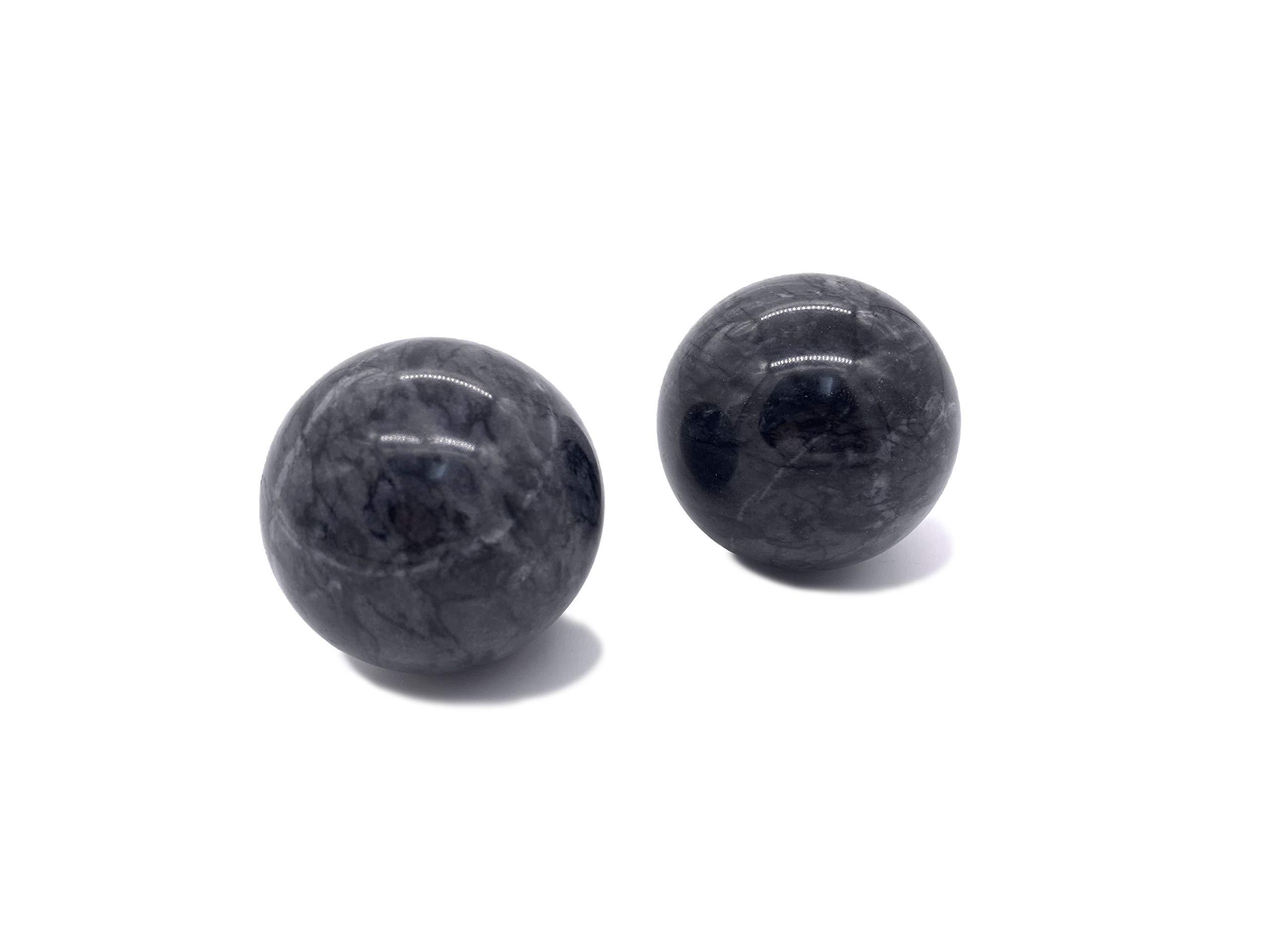 TaktZeit TaktZeit Chinese Exercise Balls Baoding Balls (Gray-Stone, 2.2Inches)