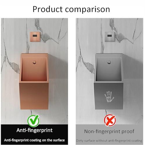 YXFAZPP YXFAZPP Stainless Steel Wall-mounted Urinal Anti-overflow Urinal, Men's Commercial Flushing Urinal, Vertical Toilet for Home, Hotel, Bar, Airport (Silver Urinalplussensor)