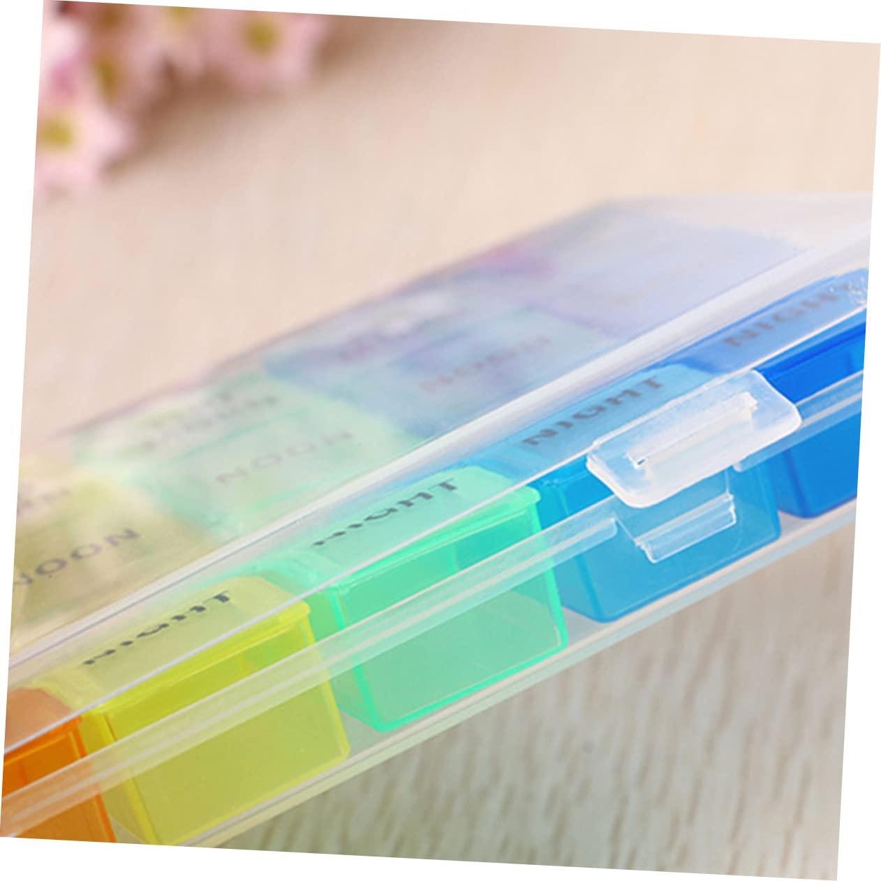 FOMIYES FOMIYES 2pcs Portable Pill Boxes Storage Medicine Case Organizer for Daily Use