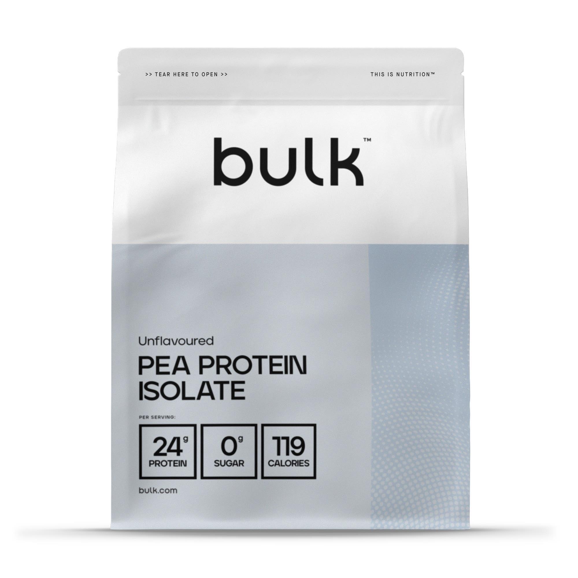 Bulk Bulk Pea Protein Isolate Powder, Vegan Protein Shake, 1 kg, 33 Servings, Packaging May Vary
