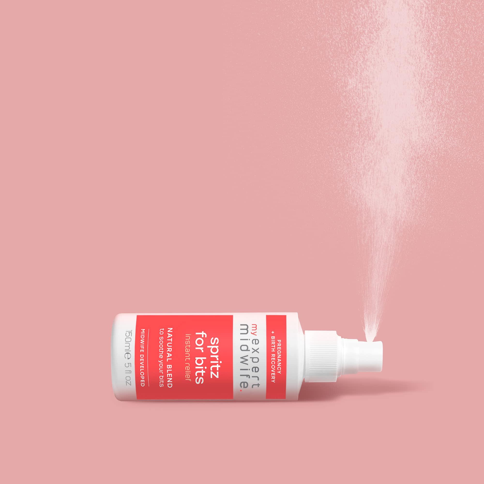 My Expert Midwife My Expert Midwife Just For Bits - Birth Prep & Recovery Duo with Spritz for Bits Postnatal Relief Perineal Spray and Peri Prep Your Bits Perineal Massage Oil (Pack of 2)