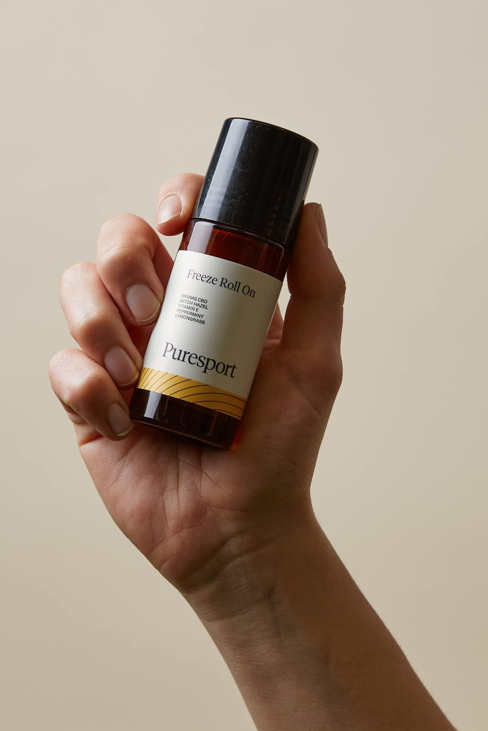 Puresport Puresport 1000mg Muscle & Joint Freeze Roll-On | 50ml | Witch-Hazel, Peppermint & Lemongrass Essential Oil | Pain and Muscle Recovery