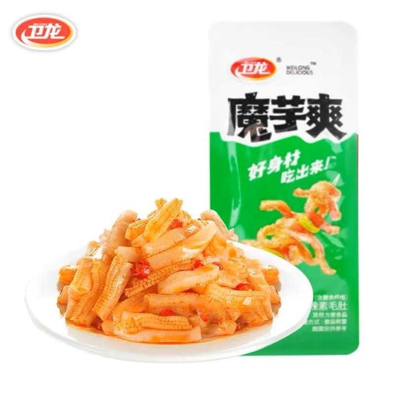 Starry Mart Wei Long Spicy Strips Instant Snacks 252g - Sour & Hot (Pack of 1)