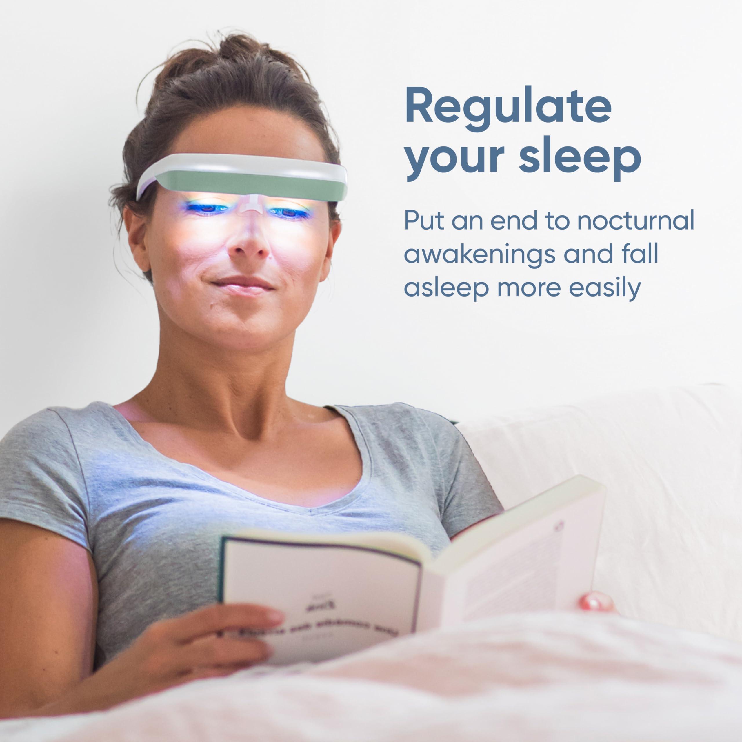 luminette Luminette 3 Light Therapy Glasses - Wearable Light Therapy Lamp - Blue Enriched White LED Sun Lamp - Natural Relief for Sleep Problems & Jet Lag (Green)