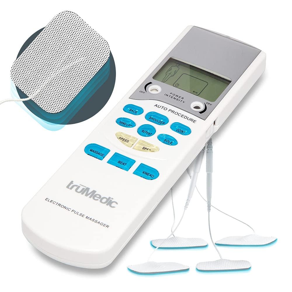 truMedic truMedic TENS Unit Electronic Pulse Massager 2\" x 7.75\" x .75\" White/Color Buttons