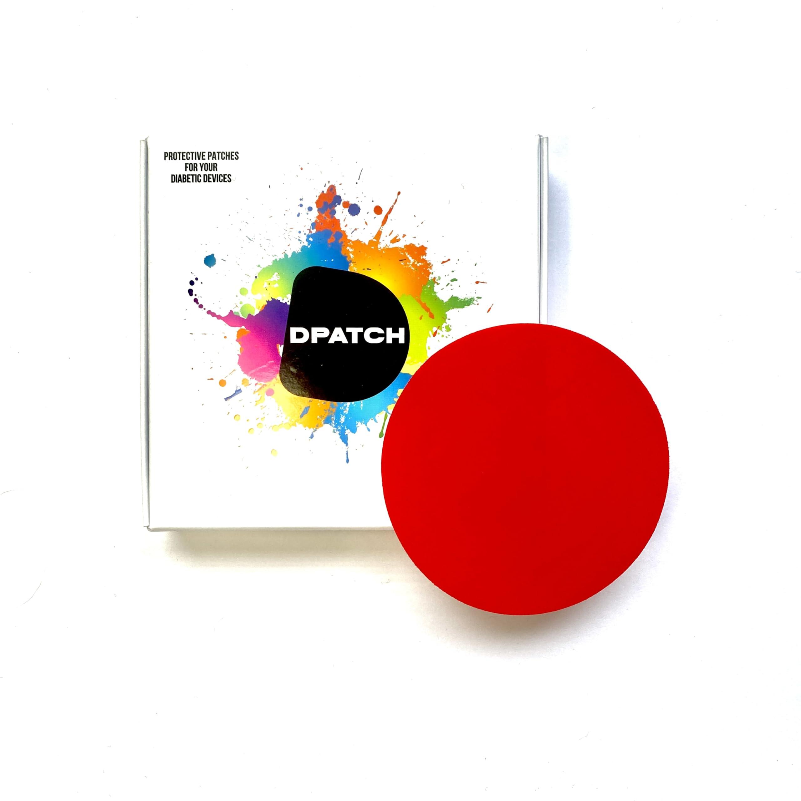 D Patch DPatch Smooth Material Cover Patches for Medtronic Guardian 4 CGM Sensor - Waterproof, Unique Non-Stick Centre, Breathable, Long-Lasting Adhesion for Your Guardian Sensor - 20 Pack (Red)