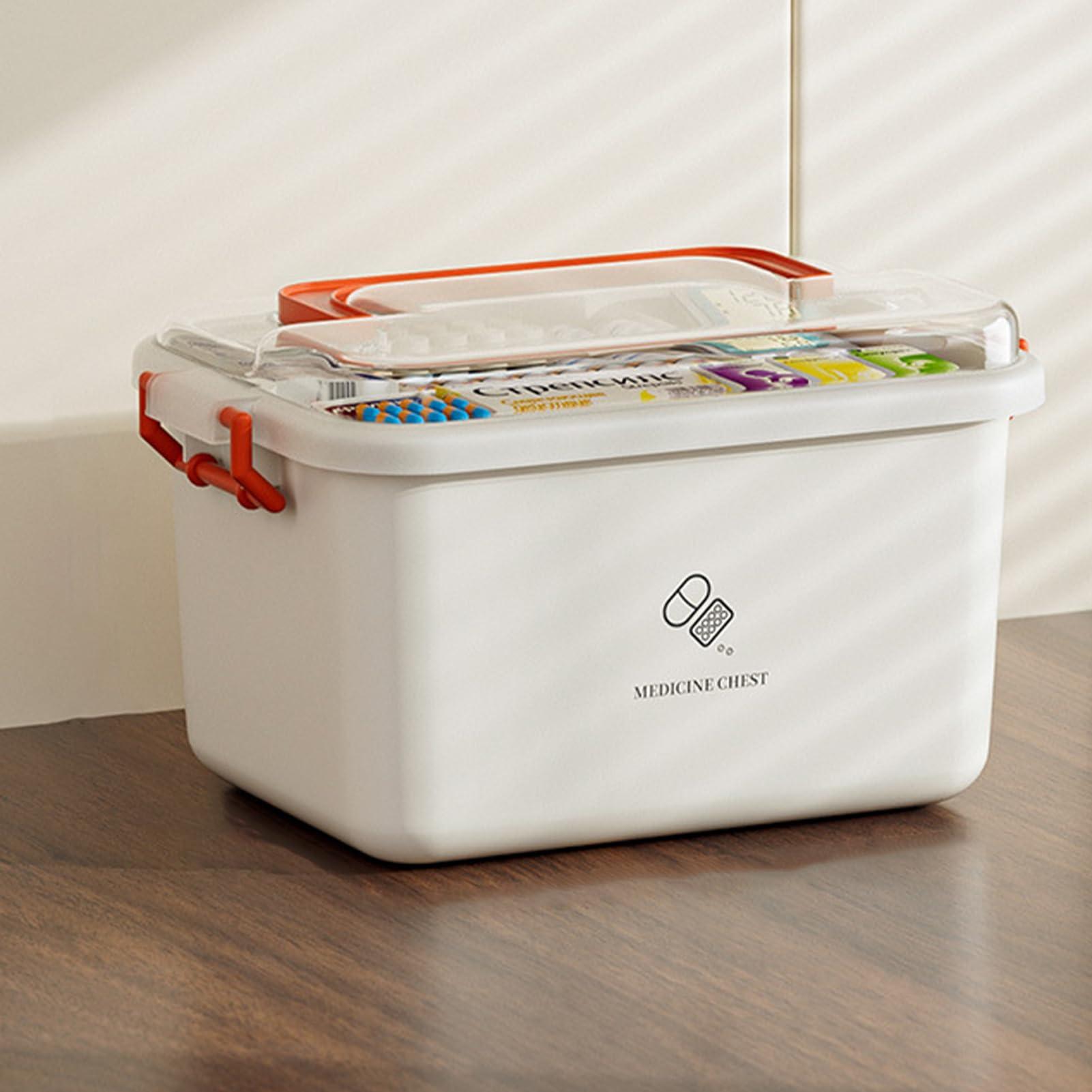 Wisylizv Wisylizv Medicine Storage Box - Large Capacity Multi Layer Medicine Box | Transparent Double-Layer Cases for Medicine | Portable Large Medicine Box