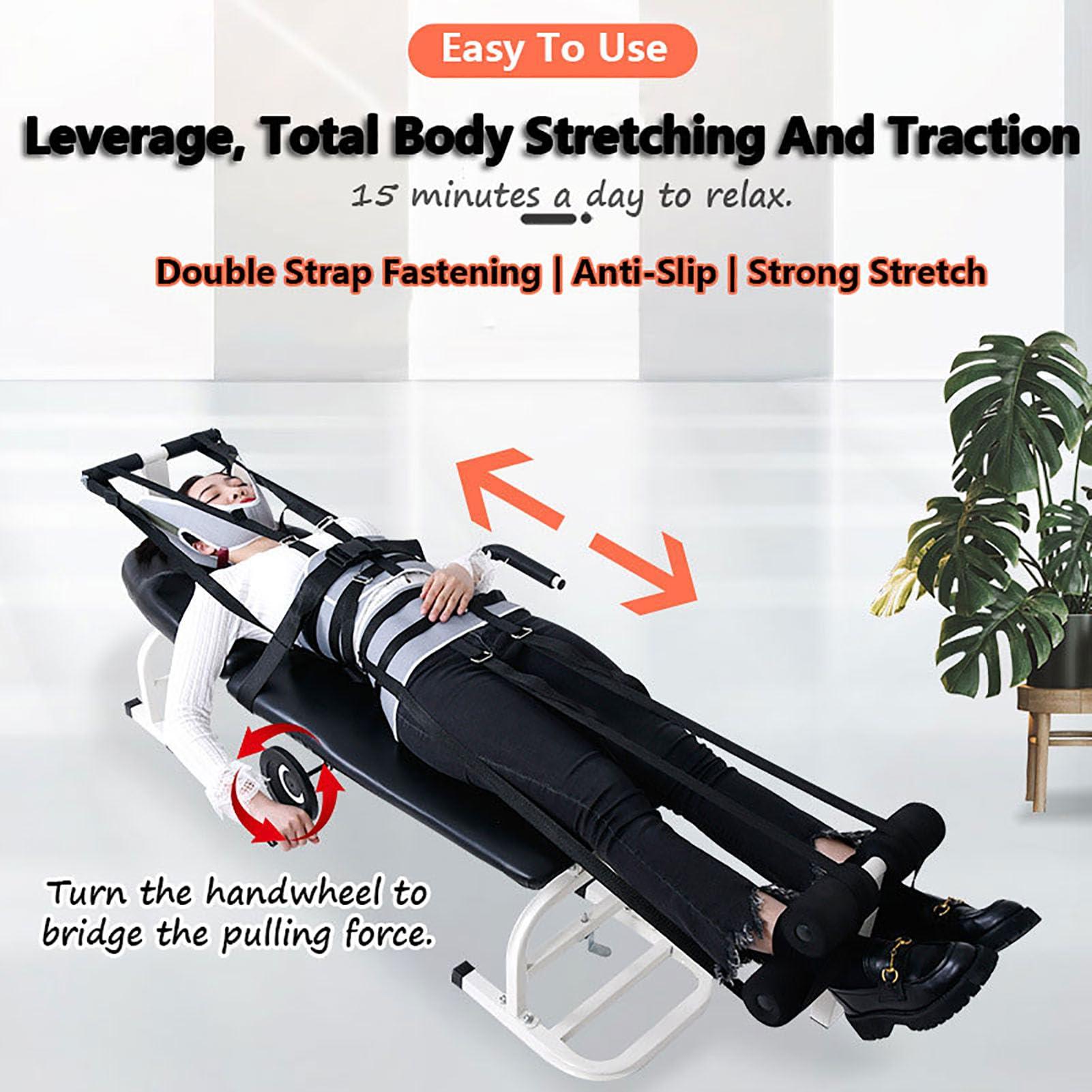 RVUEM RVUEM Massage Traction Bed, Body Stretching Table, Cervical Spine Stretching Device, Massage Bed Device, Massage Bed Table, Cervical Spine Lumbar Traction,Bed W:38cm,003