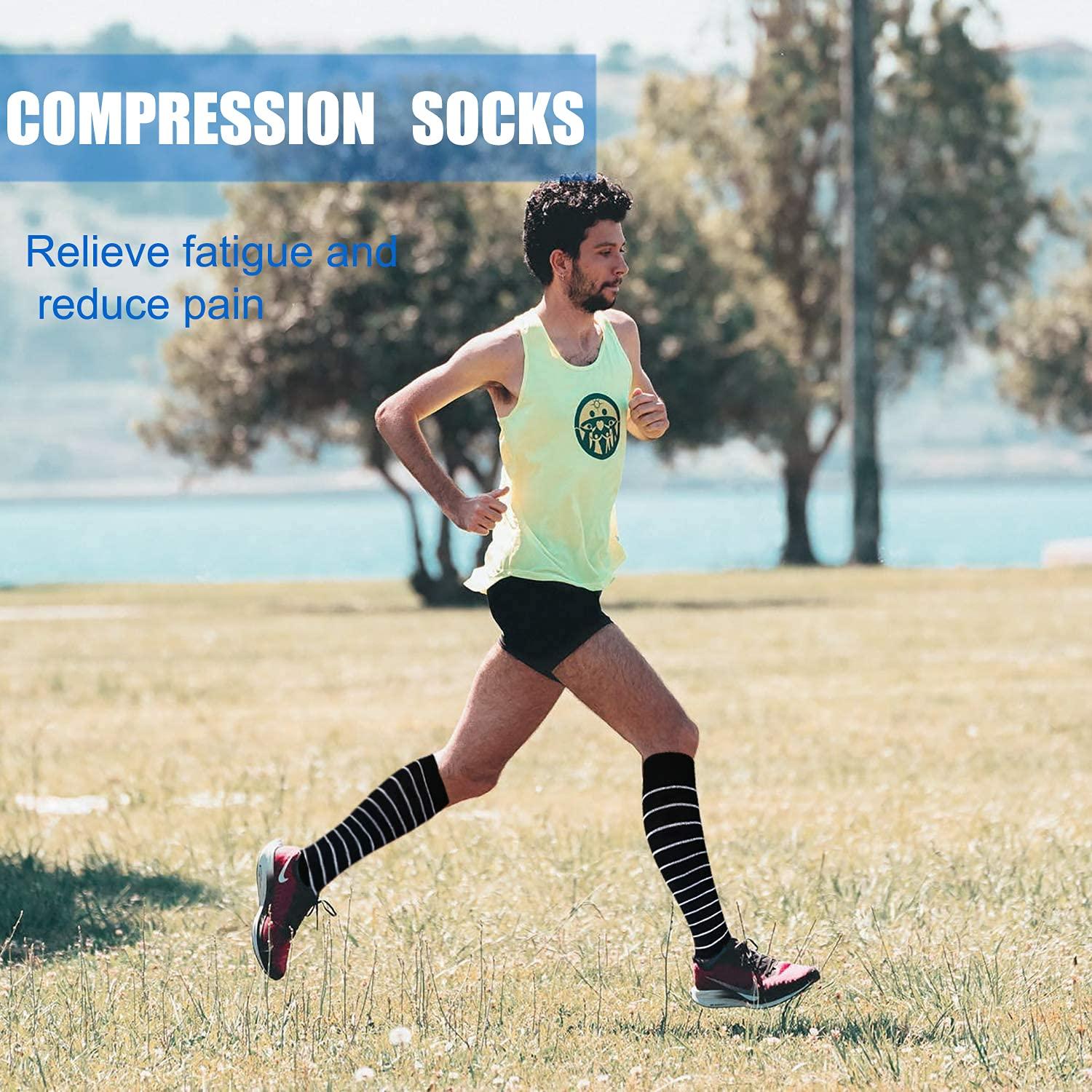 Aoliks Aoliks 4 Pairs Copper Compression Socks for Women & Men 15-20 mmHg,Best Support for Nurses Running Hiking