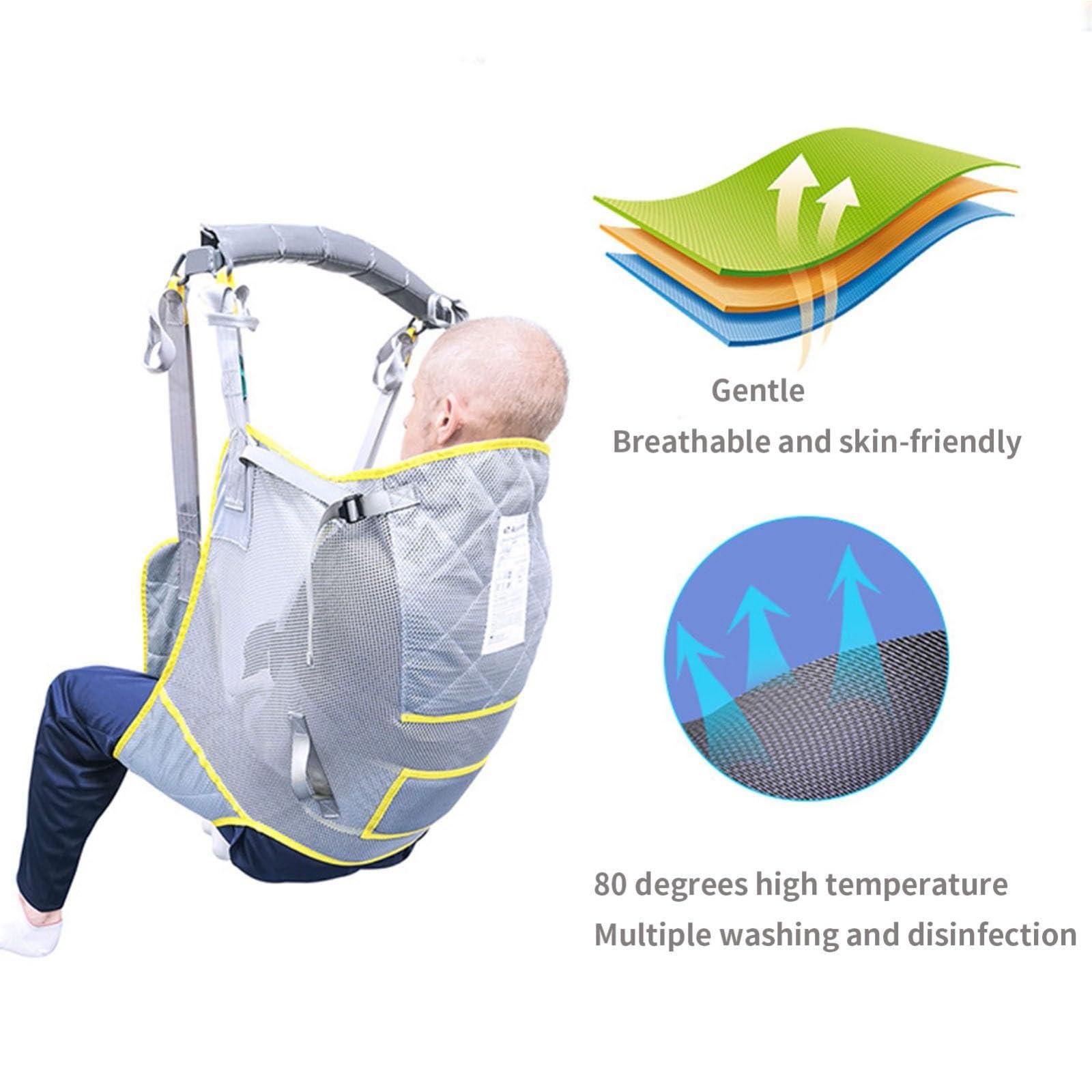 ZHAOSJ ZHAOSJ Divided Leg Shower Sling - Toileting Patient Lift Sling - Adjustable Waist Design - Heavy Duty Transfer Sling - Padded U-Sling - Load Bearing about 230Kg - for Elderly Handicapped Ouoy
