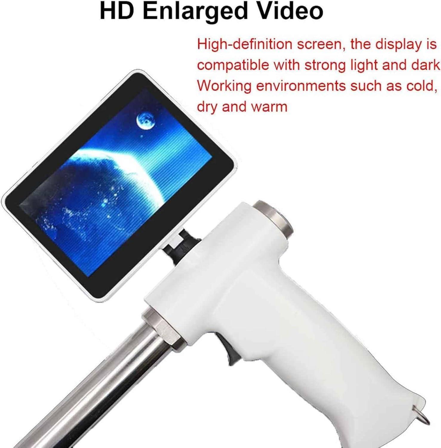 GTANND GTANND Visual Cow Artificial Insemination Gun Kit,Cow Veterinary Breeding Kit,Visual Endoscope Breeding Kit,With Camera Rotatable Screen For Farm/Ranch