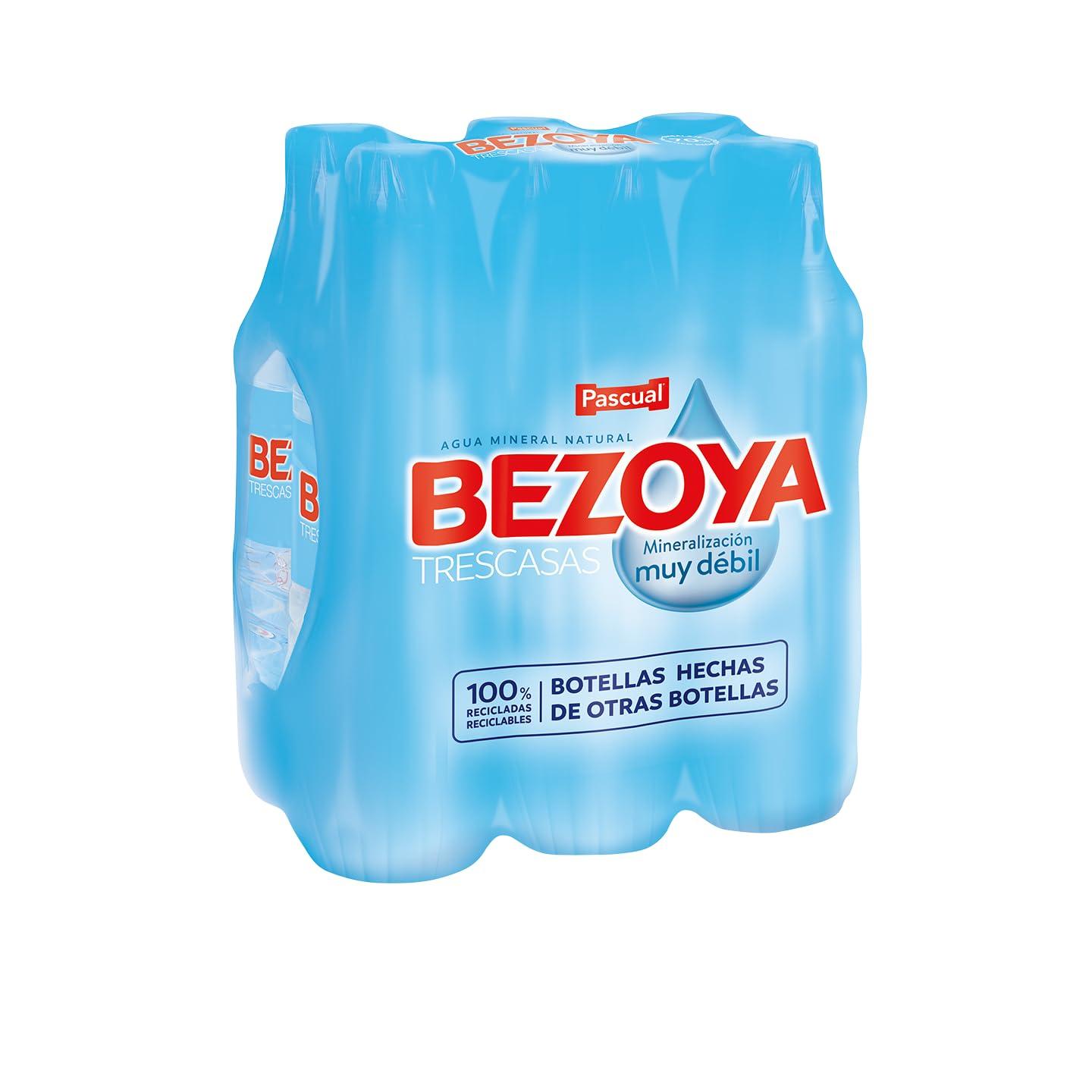 Pascual Bezoya Natural Mineral Water - Pack of 6 x 1L